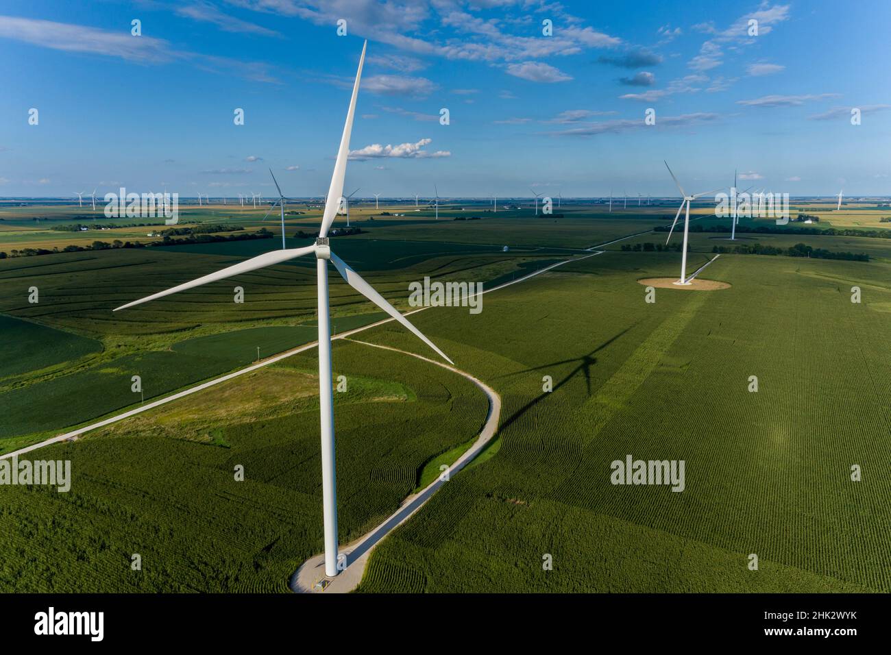 Windmill Farm, Macon County, Illinois Stockfoto