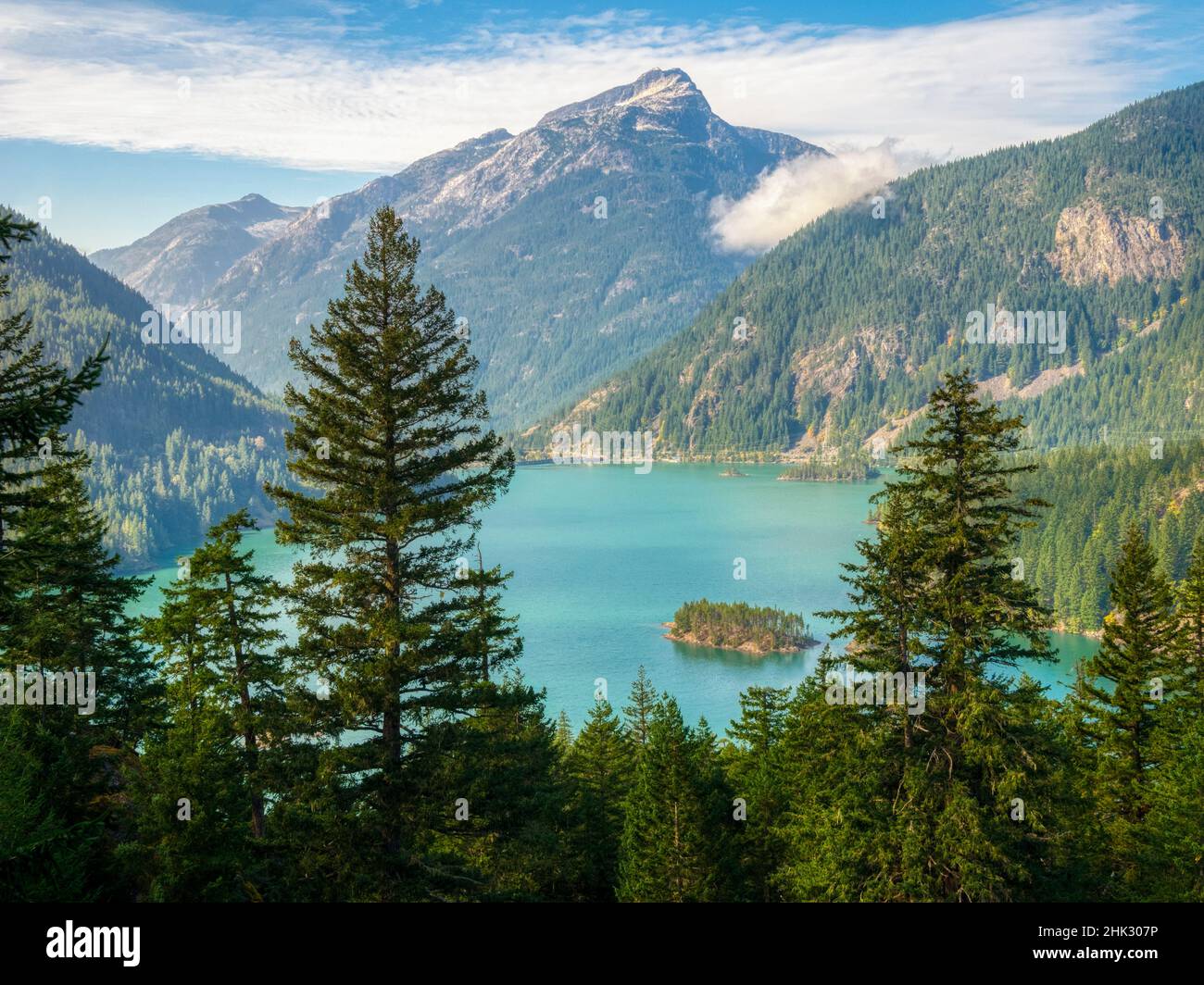 Washington State, Ross Lake National Recreation Area, Diablo Lake Stockfoto
