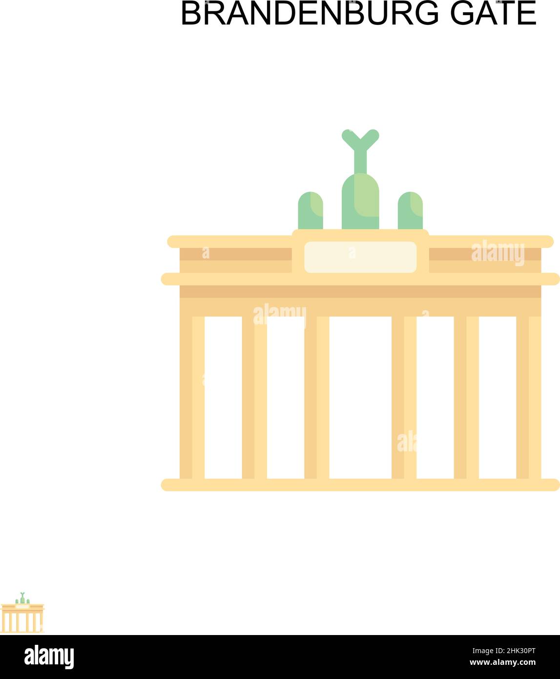 Einfaches Vektor-Symbol für Brandenburger Tor. Illustration Symbol Design-Vorlage für Web mobile UI-Element. Stock Vektor