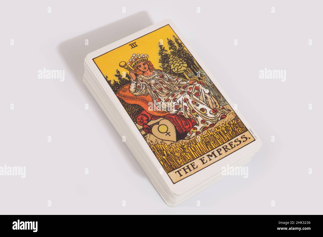 Die Kaiserin Tarot-Karte aus einem traditionellen Spiel Stockfoto