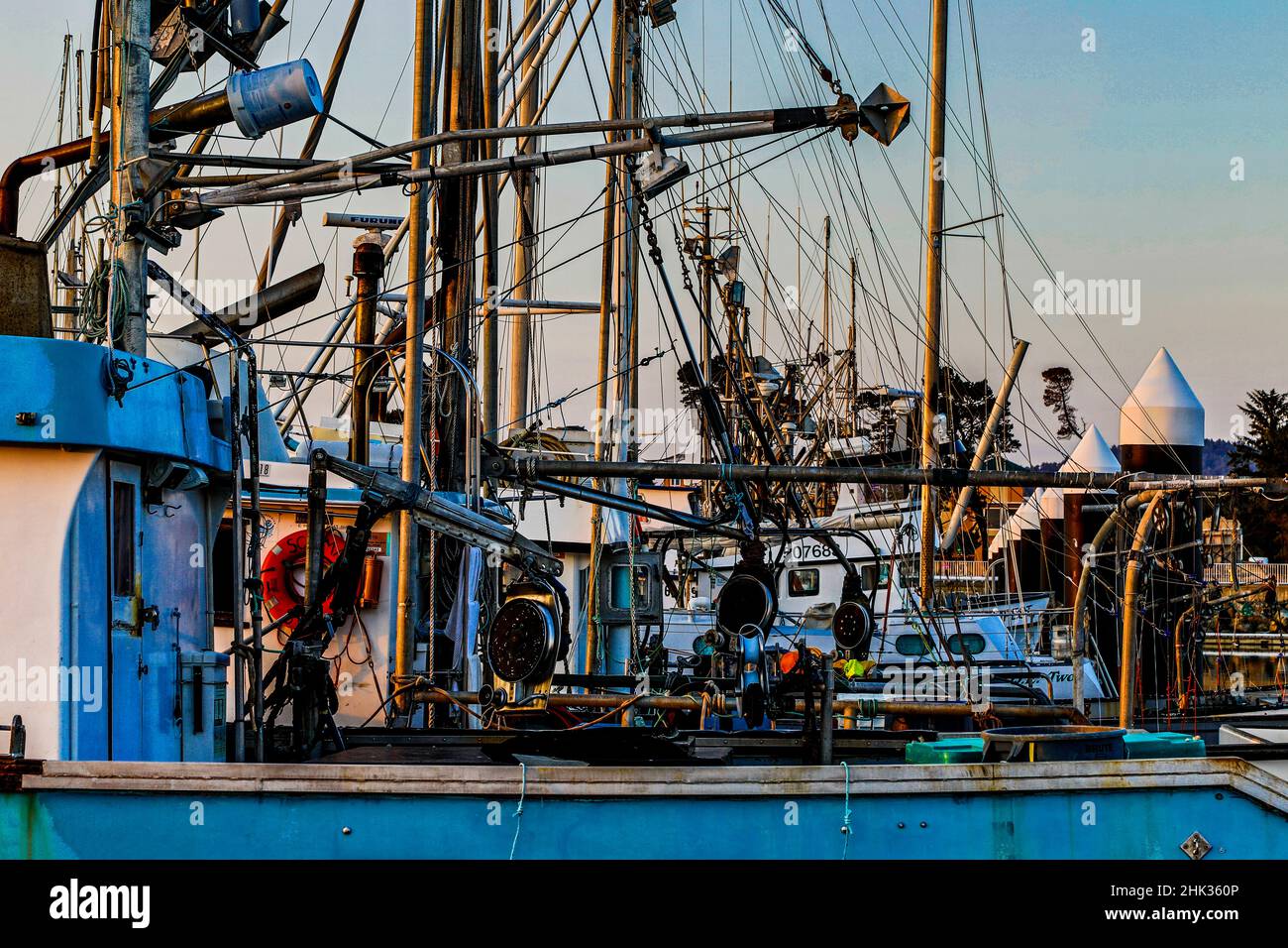 Kalifornien, USA, Crescent City, Crescent City Marina Stockfoto