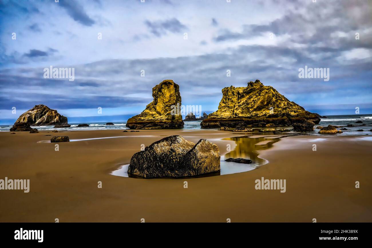 USA, Oregon, Bandon, Beach Stockfoto
