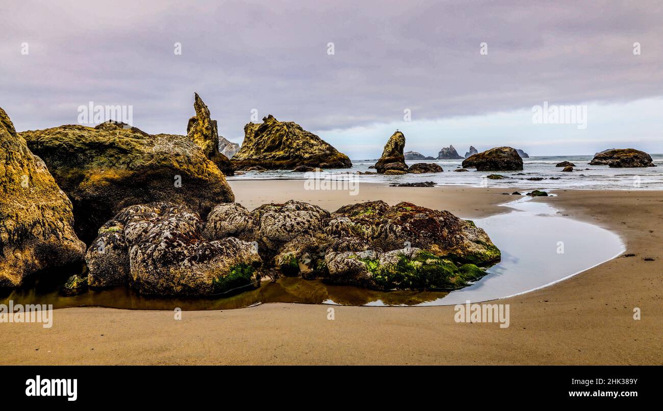 USA, Oregon, Bandon, Beach Stockfoto