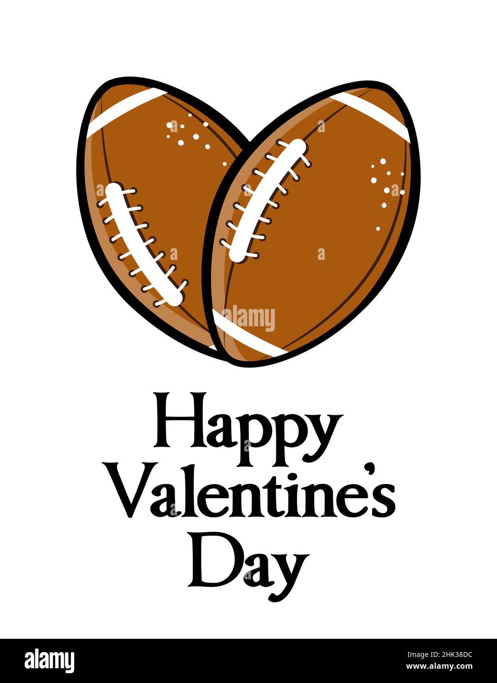Happy Valentine's Day - schönes Lettering-Zitat für die Fußballsaison. Sport Wisdom T-Shirt für den Spaß. Motivationsposter. Moderne Vektor Spaß sagen. Stock Vektor