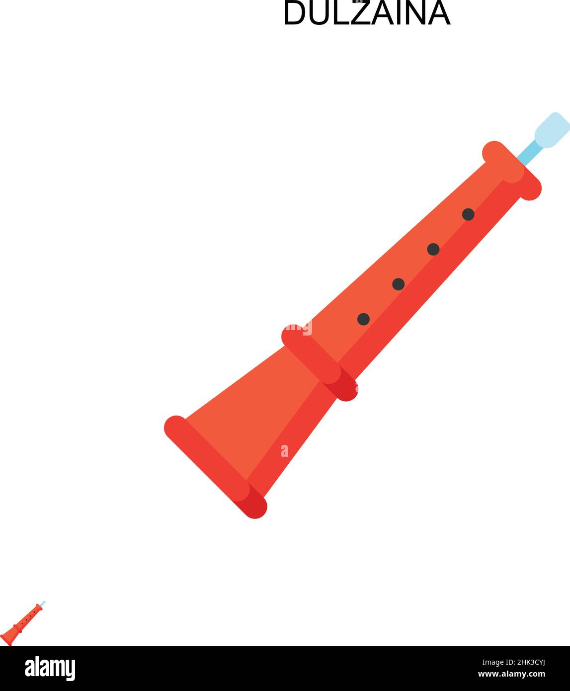 Dulzaina einfaches Vektorsymbol. Illustration Symbol Design-Vorlage für Web mobile UI-Element. Stock Vektor