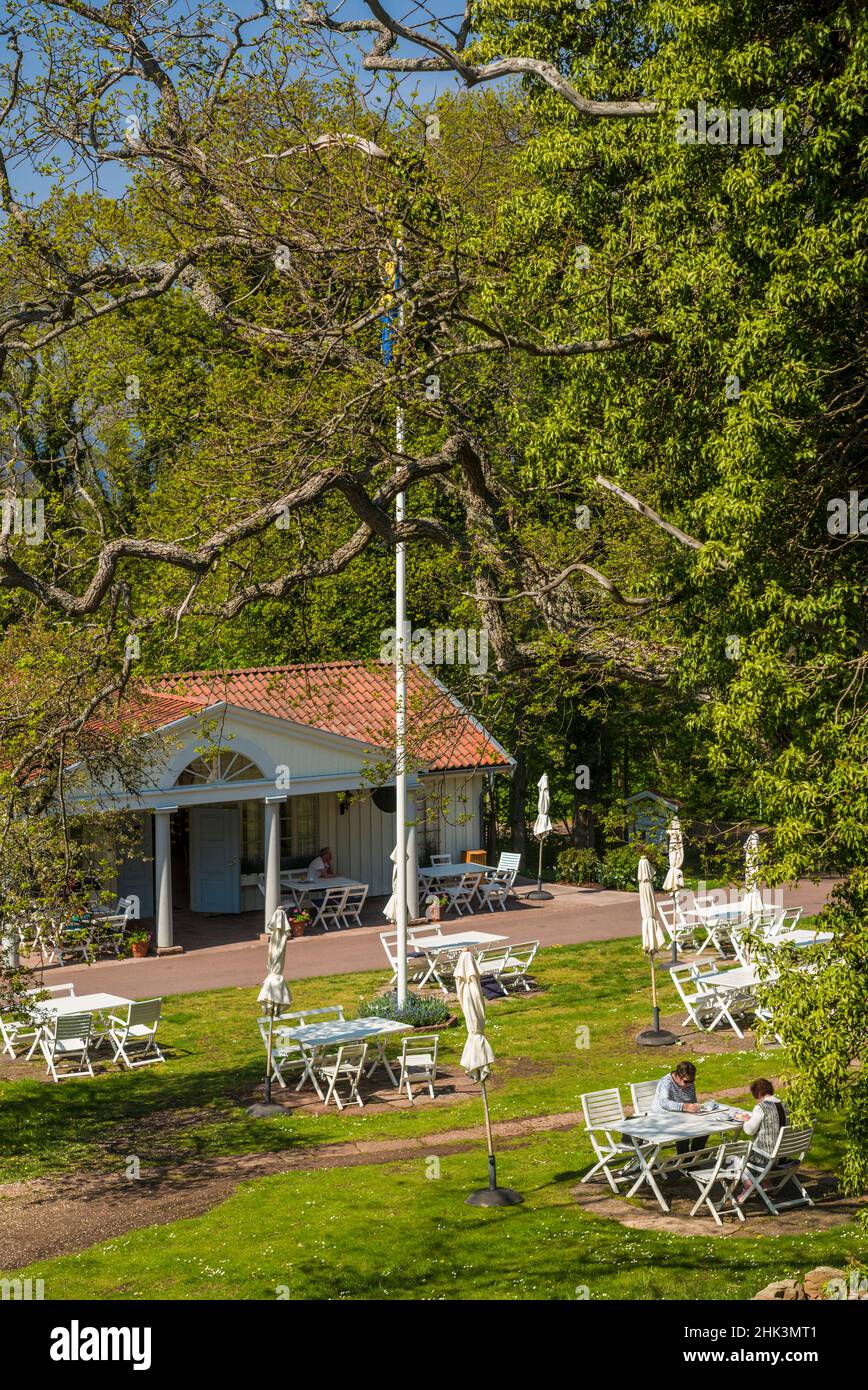 Schweden, Oland Island, Borgholm, Solliden Slott Palace, Swedish Royal Family Summer Palace, Café Stockfoto