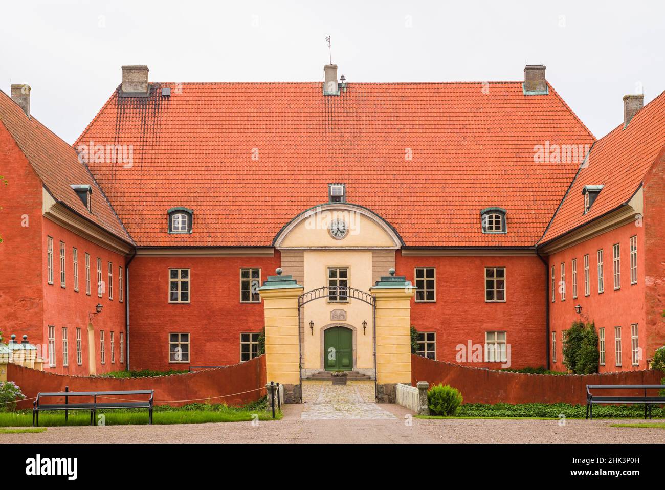 Schweden, Scania, Molle, Schloss Krapperups Slott, uraltes Haus der Familie Gyllenstierna, Außenansicht Stockfoto