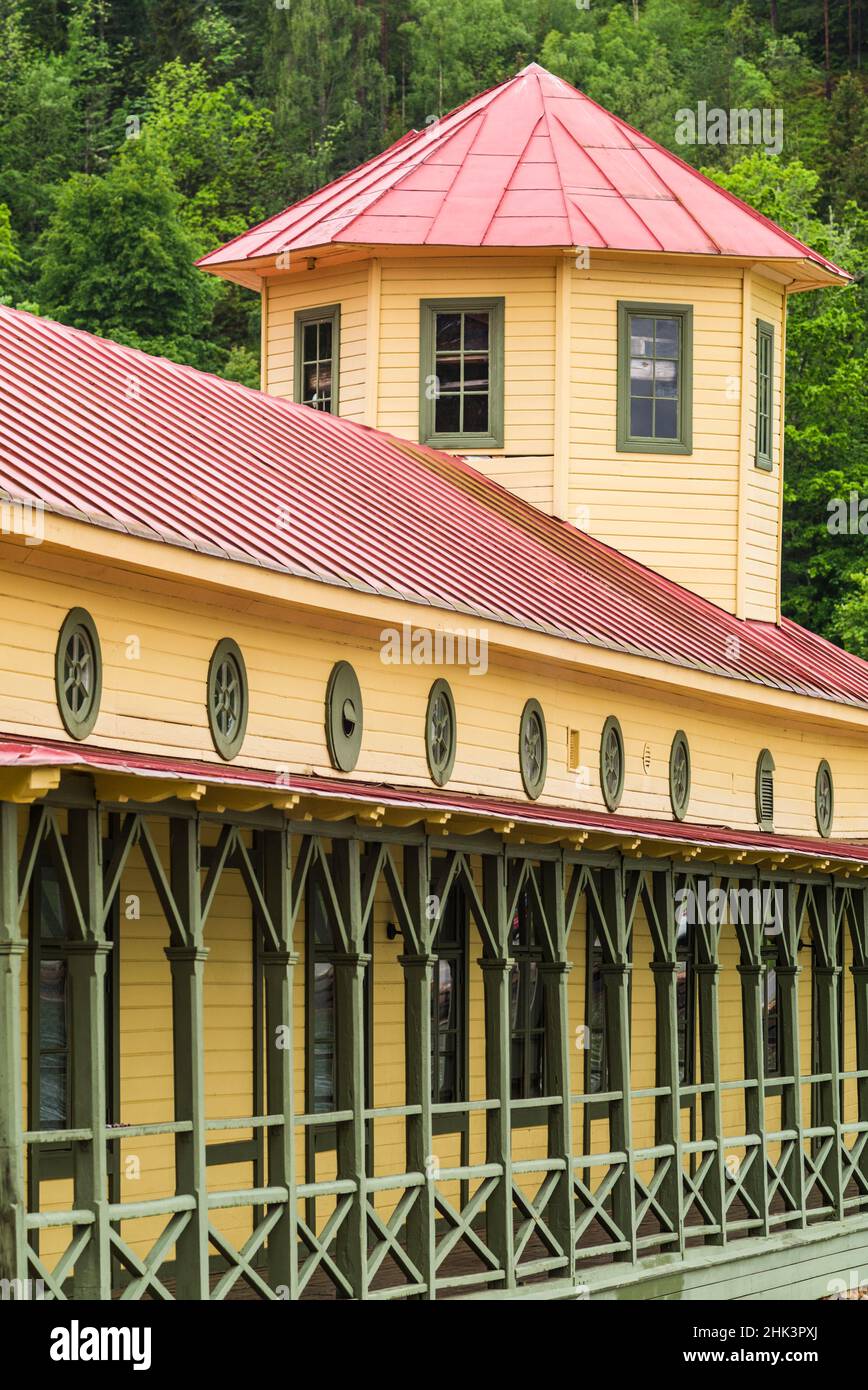 Schweden, Bohuslan, Gustavsberg, Schwedens ältestes Resort, antikes Badehaus Stockfoto