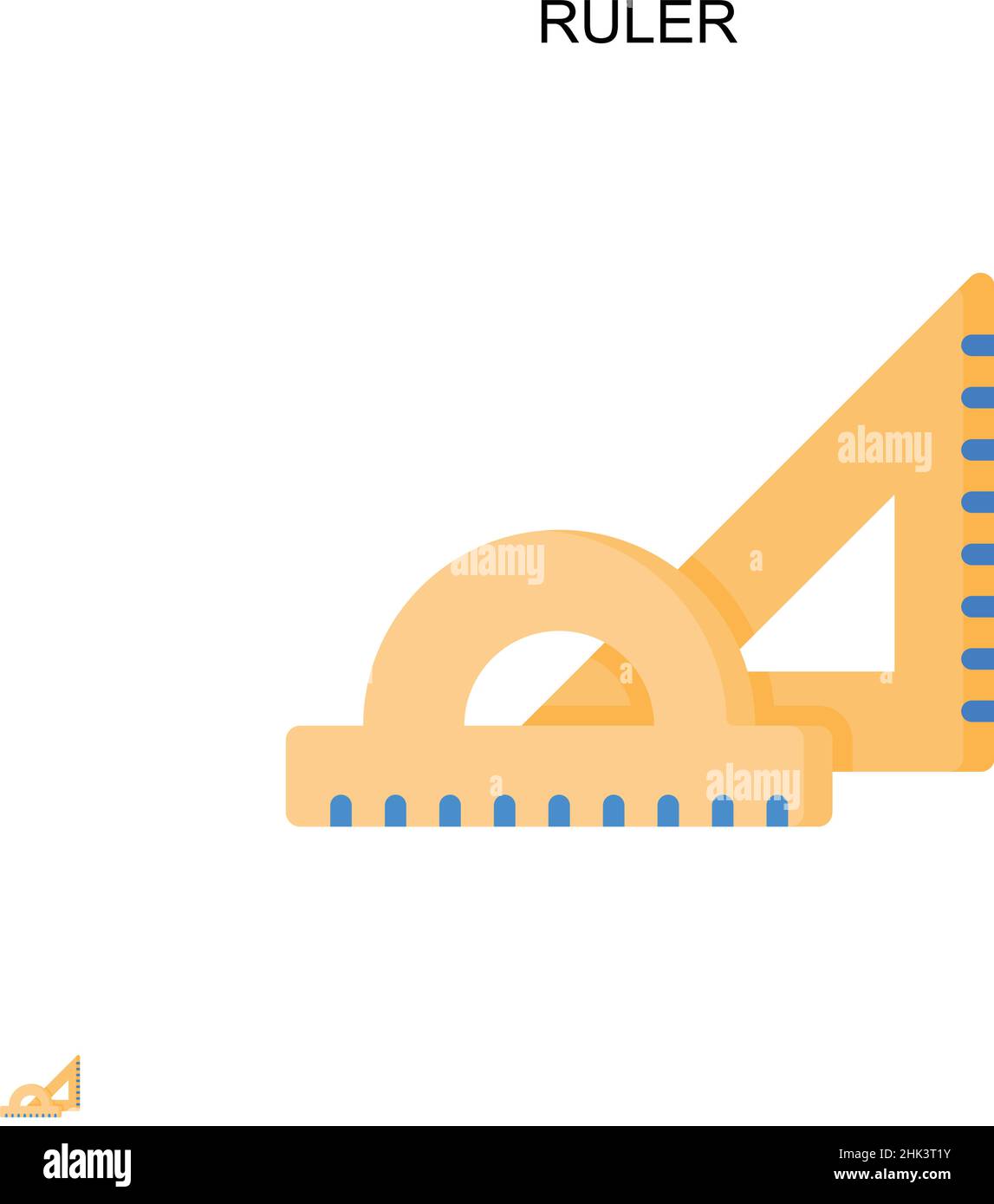 Einfaches Vektorsymbol für Lineal. Illustration Symbol Design-Vorlage für Web mobile UI-Element. Stock Vektor