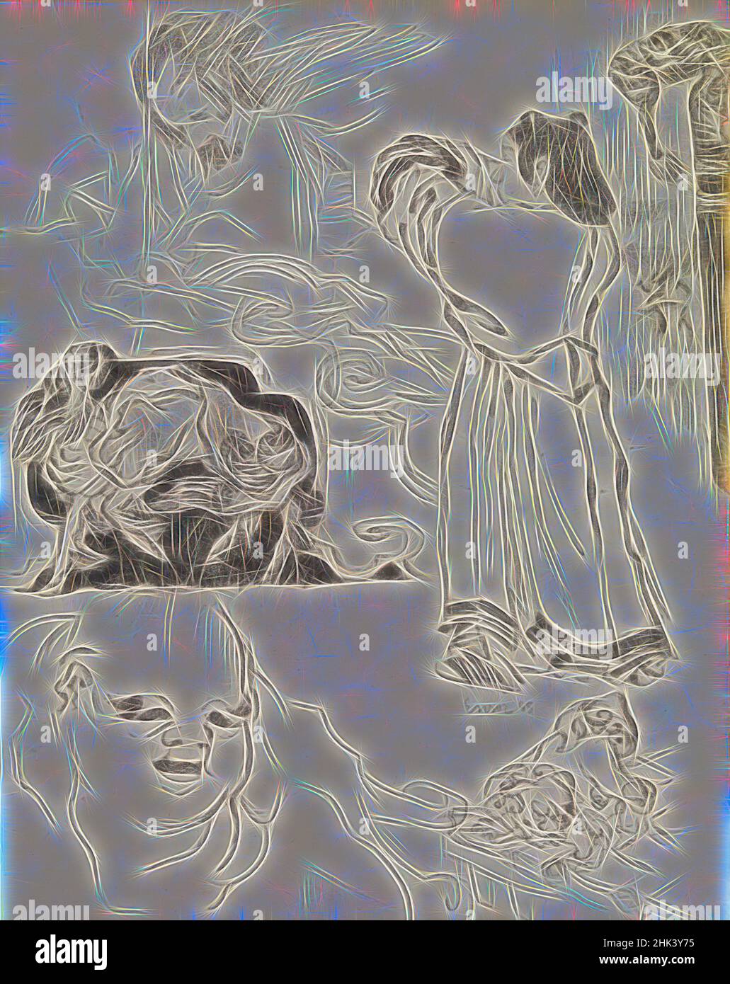 Inspiriert von Chinoiserie, James Ensor, 1885, Zeichnung, 1885, Belgische Kunst, neu erfunden von Artotop. Klassische Kunst neu erfunden mit einem modernen Twist. Design von warmen fröhlichen Leuchten der Helligkeit und Lichtstrahl Strahlkraft. Fotografie inspiriert von Surrealismus und Futurismus, umarmt dynamische Energie der modernen Technologie, Bewegung, Geschwindigkeit und Kultur zu revolutionieren Stockfoto