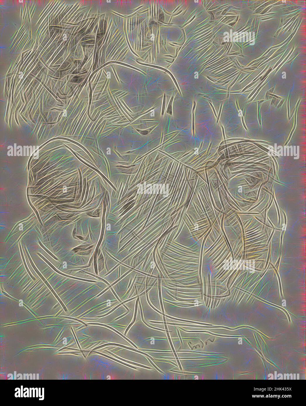 Inspiriert von Mitche, James Ensor, 1880, Zeichnung, zwischen ca. 1880 und ca. 1883, Belgische Kunst, neu erfunden von Artotop. Klassische Kunst neu erfunden mit einem modernen Twist. Design von warmen fröhlichen Leuchten der Helligkeit und Lichtstrahl Strahlkraft. Fotografie inspiriert von Surrealismus und Futurismus, umarmt dynamische Energie der modernen Technologie, Bewegung, Geschwindigkeit und Kultur zu revolutionieren Stockfoto