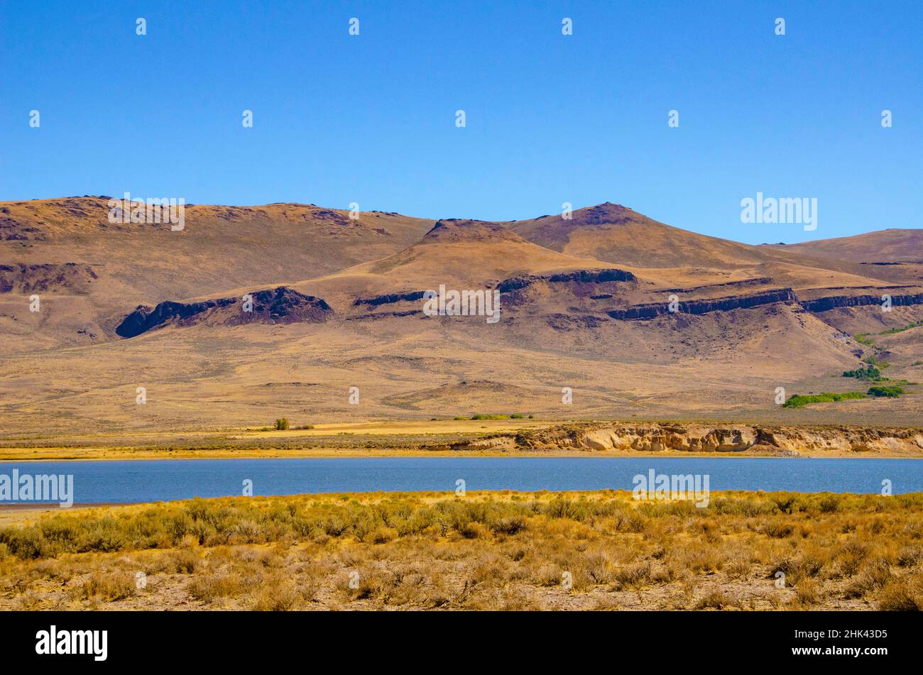 USA, Kalifornien. Black Rock Desert, Summit Lake im Paiute Indian Reservation Stockfoto