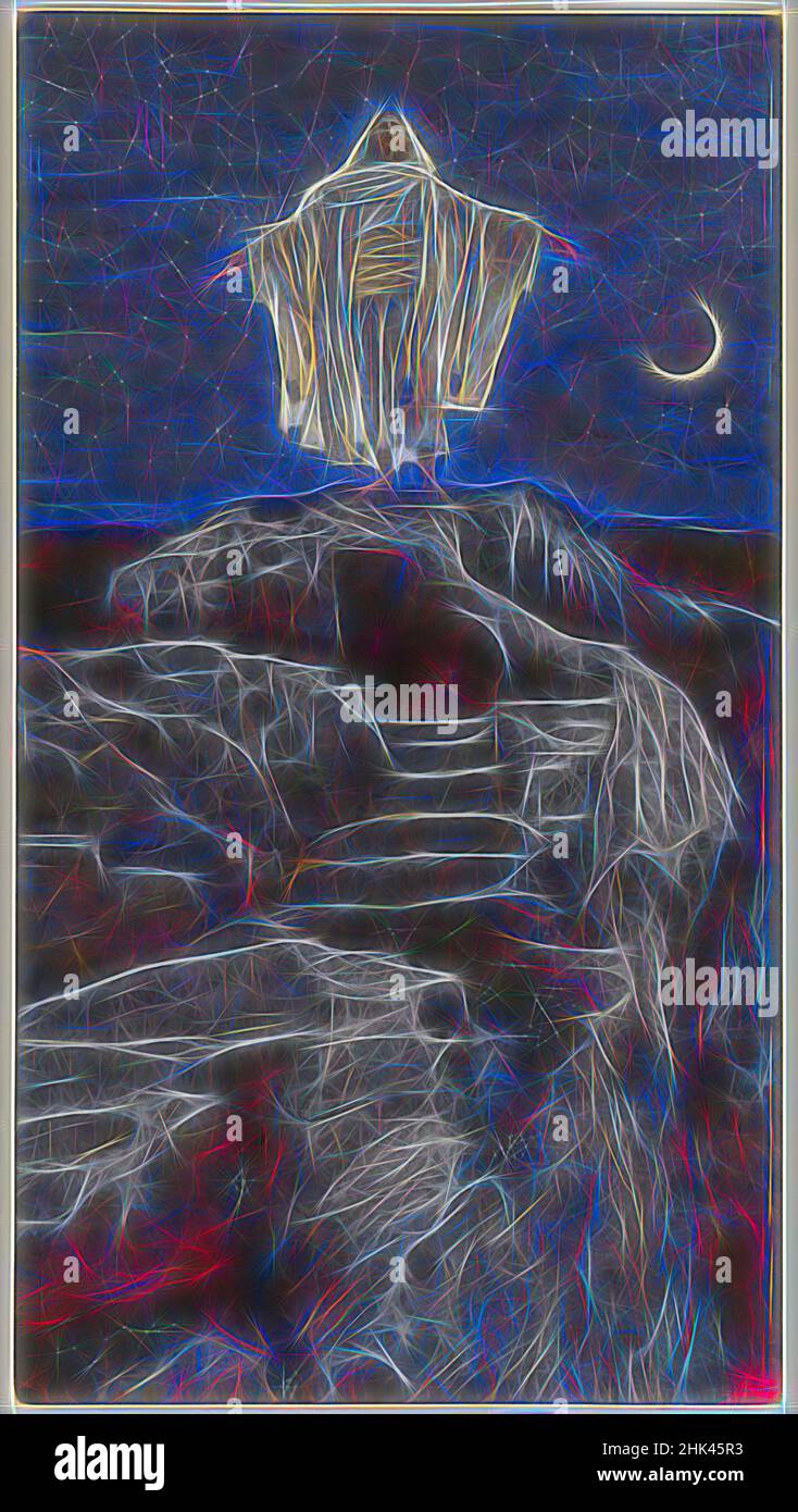 Inspiriert von Jesus geht allein auf einen Berg, um zu beten, Jésus monte seul sur une montagne pour prier, das Leben unseres Herrn Jesus Christus, La Vie de Notre-Seigneur Jésus-Christ, James Tissot, Französisch, 1836-1902, Deckfarbenes Aquarell über Graphit auf grauem Wove-Papier, Frankreich, 1886-1894, Bild: 11 3/8 x 6 1/, neu erfunden von Artotop. Klassische Kunst neu erfunden mit einem modernen Twist. Design von warmen fröhlichen Leuchten der Helligkeit und Lichtstrahl Strahlkraft. Fotografie inspiriert von Surrealismus und Futurismus, umarmt dynamische Energie der modernen Technologie, Bewegung, Geschwindigkeit und Kultur zu revolutionieren Stockfoto