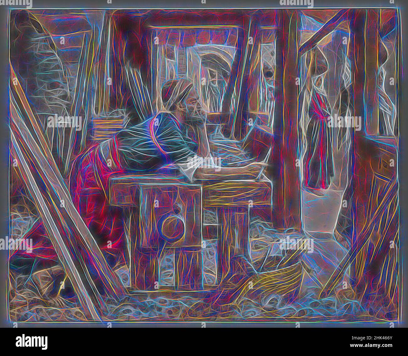 Inspiriert von der Angst des heiligen Joseph, L'anxiété de Saint Joseph, das Leben unseres Herrn Jesus Christus, La Vie de Notre-Seigneur Jésus-Christ, James Tissot, Französisch, 1836-1902, Deckfarbenes Aquarell über Graphit auf grauem Wove-Papier, Frankreich, 1886-1894, Bild: 6 5/16 x 7 13/16 Zoll, 16 x 19,8 cm, afrika, arabisch, neu erfunden von Artotop. Klassische Kunst neu erfunden mit einem modernen Twist. Design von warmen fröhlichen Leuchten der Helligkeit und Lichtstrahl Strahlkraft. Fotografie inspiriert von Surrealismus und Futurismus, umarmt dynamische Energie der modernen Technologie, Bewegung, Geschwindigkeit und Kultur zu revolutionieren Stockfoto