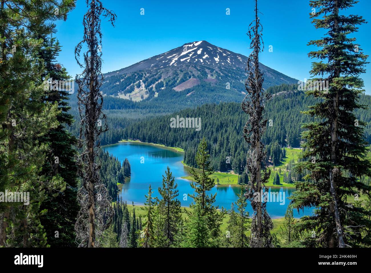 Todd Lake, Mount Bachelor, Deschutes National Forest, Bend, Oregon, USA Stockfoto