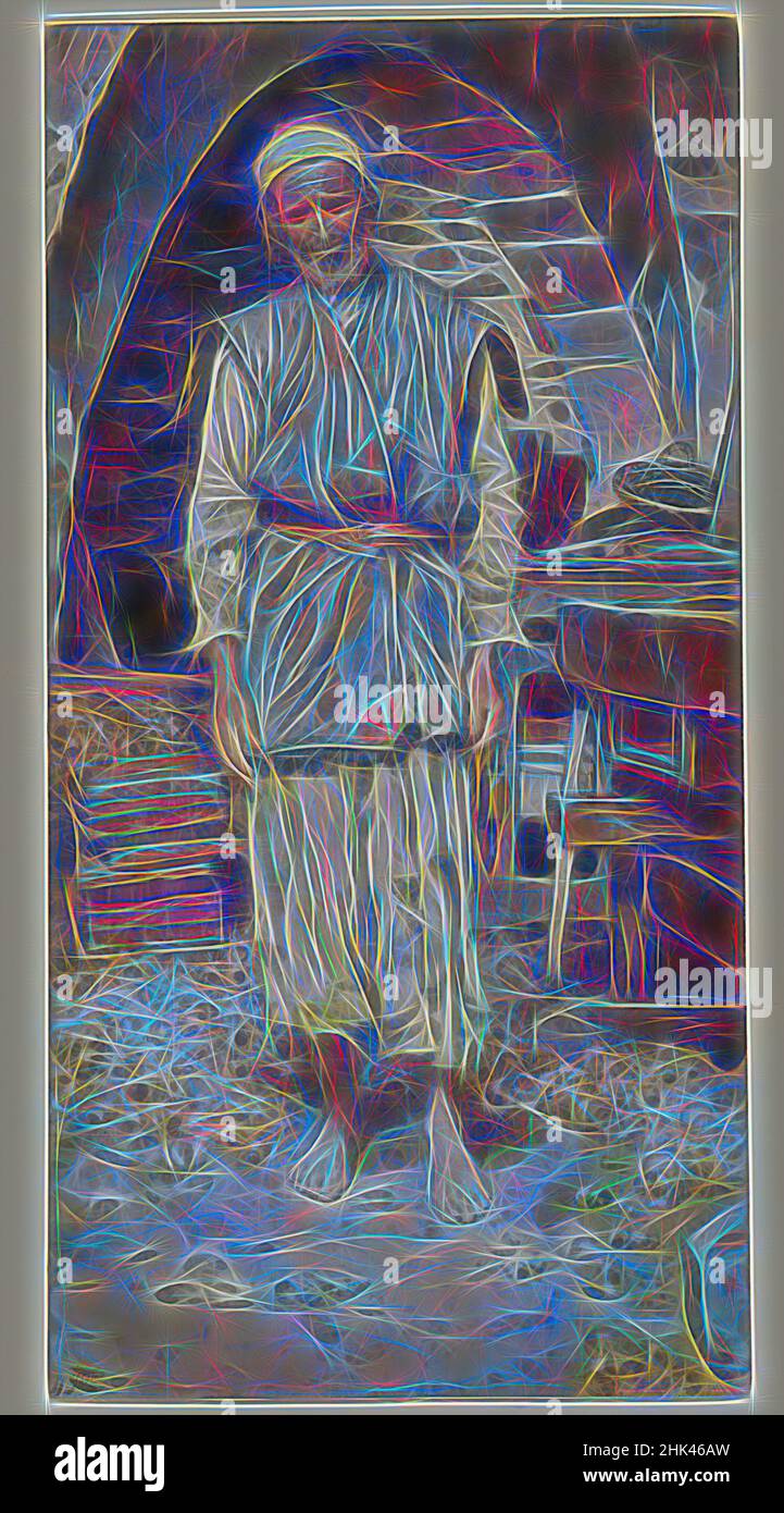 Inspiriert von Saint Joseph, The Life of Our Lord Jesus Christ, La Vie de Notre-Seigneur Jésus-Christ, James Tissot, Französisch, 1836-1902, Deckiges Aquarell über Graphit auf grauem Wove-Papier, Frankreich, 1886-1894, Bild: 9 3/16 x 4 3/4 in., 23,3 x 12,1 cm, Ahle, Korb, Bart, Bibel, Biblisch, Braue, Zimmermann, neu erfunden von Artotop. Klassische Kunst neu erfunden mit einem modernen Twist. Design von warmen fröhlichen Leuchten der Helligkeit und Lichtstrahl Strahlkraft. Fotografie inspiriert von Surrealismus und Futurismus, umarmt dynamische Energie der modernen Technologie, Bewegung, Geschwindigkeit und Kultur zu revolutionieren Stockfoto