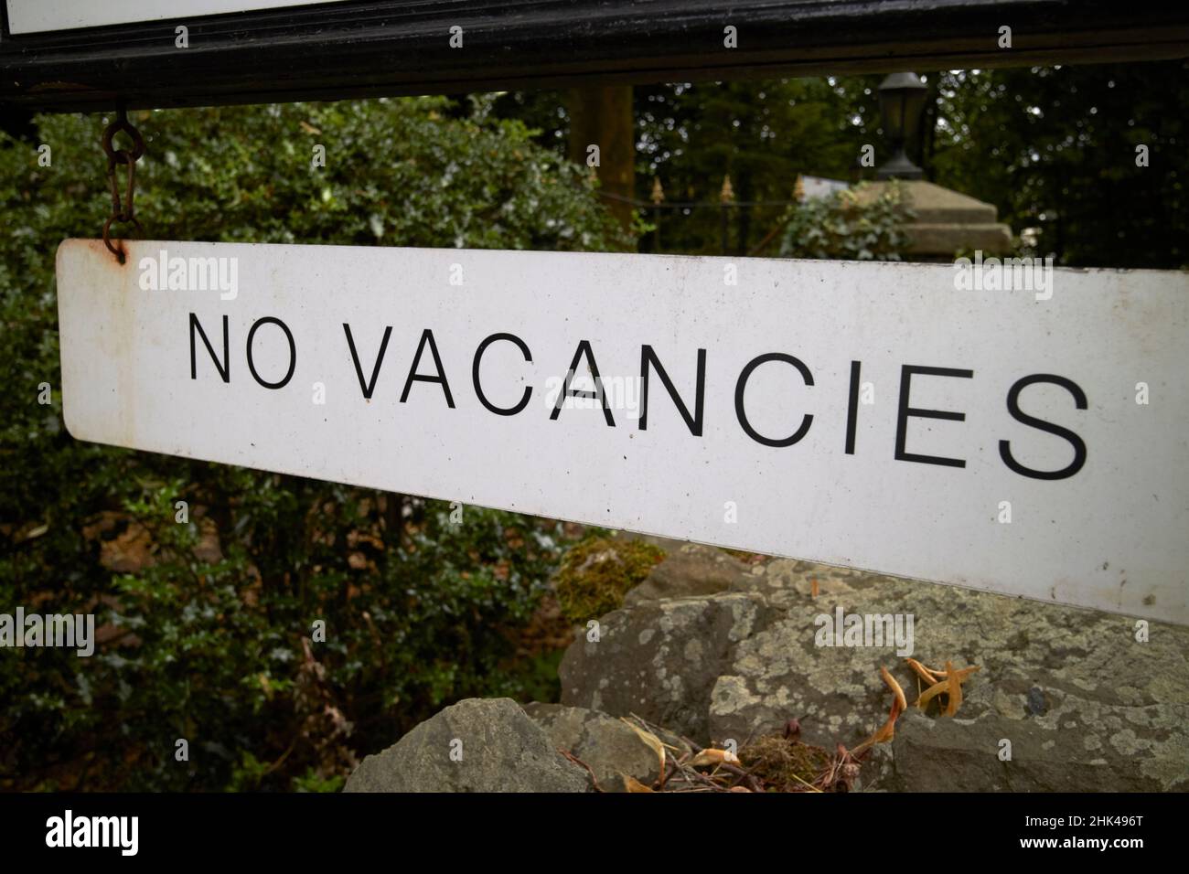 Keine Vakanzen vor der Unterkunft in der Nähe von sawrey Lake District, cumbria, england, großbritannien Stockfoto