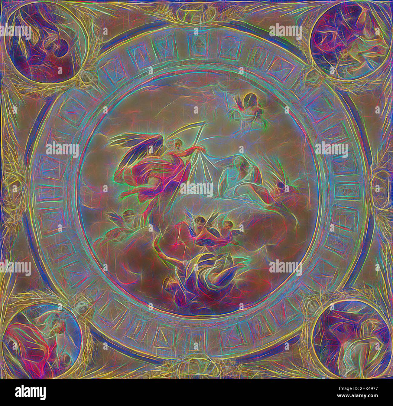 Inspiriert von der Zeit, die Wahrheit entdeckt, Skizze, Mariano Salvador de Maella, Spanisch, 1739-1819, Öl auf Leinwand, Spanien, 1765, 22 x 23 3/4 Zoll, 55,9 x 60,3 cm, Decke, europäisch, Figuren, Öl auf Leinwand, scythe, Spanische Malerei, neu erfunden von Artotop. Klassische Kunst neu erfunden mit einem modernen Twist. Design von warmen fröhlichen Leuchten der Helligkeit und Lichtstrahl Strahlkraft. Fotografie inspiriert von Surrealismus und Futurismus, umarmt dynamische Energie der modernen Technologie, Bewegung, Geschwindigkeit und Kultur zu revolutionieren Stockfoto