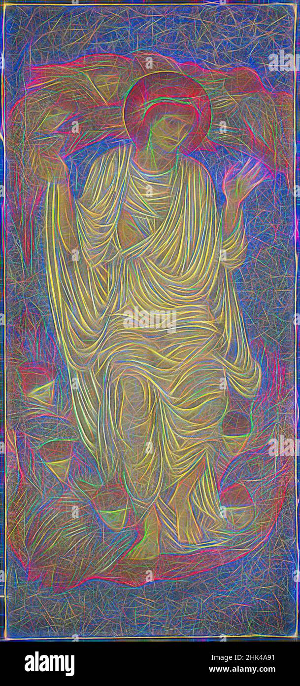 Inspiriert von Christ in Glory, Salvator Mundi, Sir Edward Coley Burne-Jones, British, 1833-1898, Wachsmalstift und Graphit auf Papier auf Leinwand, England, Begin 1874, 76 x 35 Zoll, 193 x 88,9 cm, 1833-1898, Angels, British, Burne-Jones, Christus, Coley, Drapierei, Geste, Herrlichkeit, Jesus, Pre-Raphaelite, neu erfunden von Artotop. Klassische Kunst neu erfunden mit einem modernen Twist. Design von warmen fröhlichen Leuchten der Helligkeit und Lichtstrahl Strahlkraft. Fotografie inspiriert von Surrealismus und Futurismus, umarmt dynamische Energie der modernen Technologie, Bewegung, Geschwindigkeit und Kultur zu revolutionieren Stockfoto