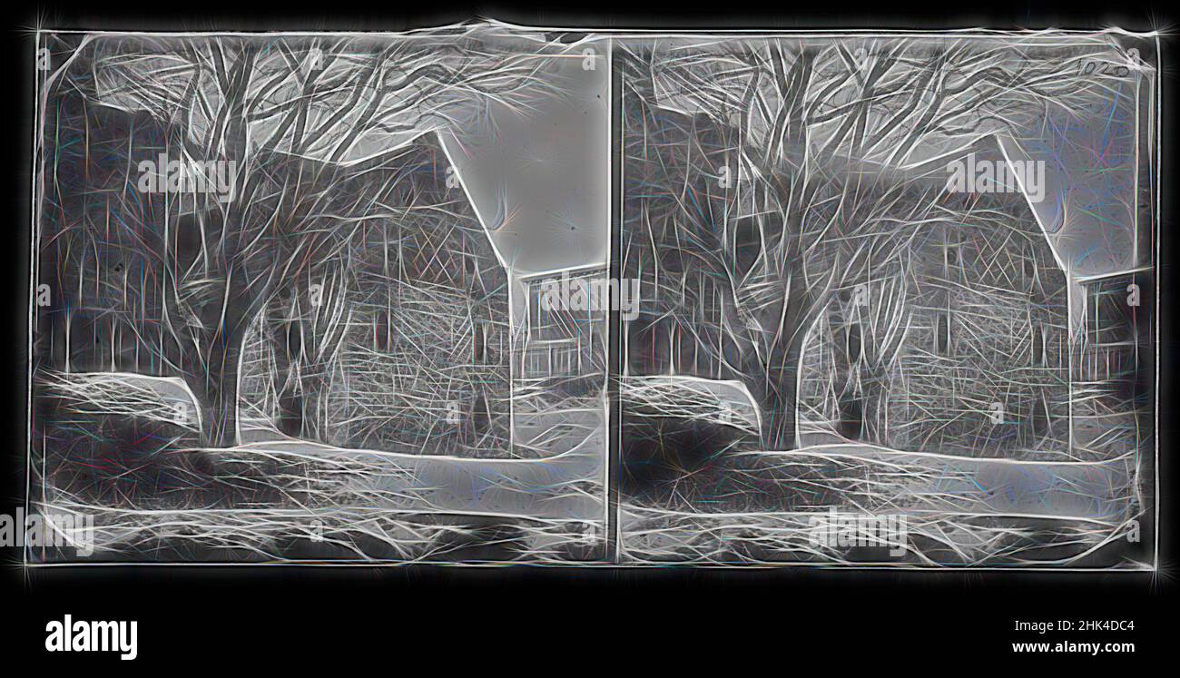 Inspiriert von Washington Headquarters, Brooklyn, George Bradford Brainerd, Amerikaner, 1845-1887, Kollodion Silberglas Nassplatte negativ, ca. 1872-1887, amerikanische Revolution, historische Fotografie, Old Brooklyn, neu erfunden von Artotop. Klassische Kunst neu erfunden mit einem modernen Twist. Design von warmen fröhlichen Leuchten der Helligkeit und Lichtstrahl Strahlkraft. Fotografie inspiriert von Surrealismus und Futurismus, umarmt dynamische Energie der modernen Technologie, Bewegung, Geschwindigkeit und Kultur zu revolutionieren Stockfoto