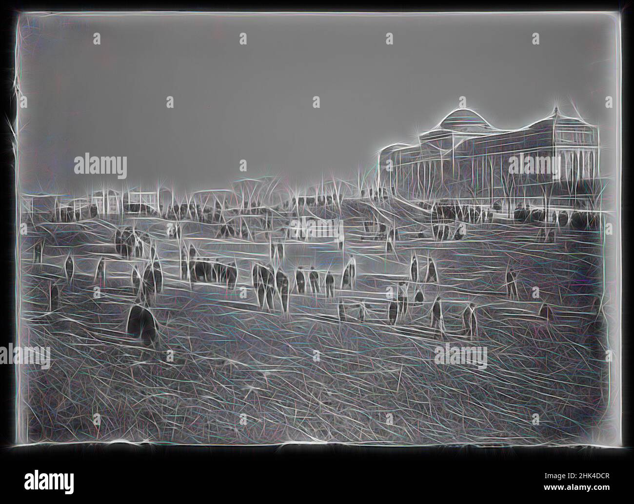 Inspiriert von Blick auf den Eastern Parkway mit Blick auf das Museum, Eugene Wemlinger, Cellulose-Nitrat-negativ, ca. 1903-1910, Geschichte Brooklyns, altes Brooklyn, neu erfunden von Artotop. Klassische Kunst neu erfunden mit einem modernen Twist. Design von warmen fröhlichen Leuchten der Helligkeit und Lichtstrahl Strahlkraft. Fotografie inspiriert von Surrealismus und Futurismus, umarmt dynamische Energie der modernen Technologie, Bewegung, Geschwindigkeit und Kultur zu revolutionieren Stockfoto