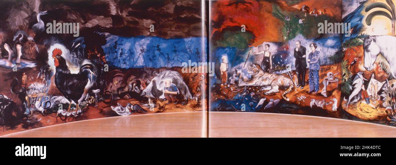 Kunstwerk des italienischen zeitgenössischen Künstlers Carmelo Zagari, 1990s Stockfoto