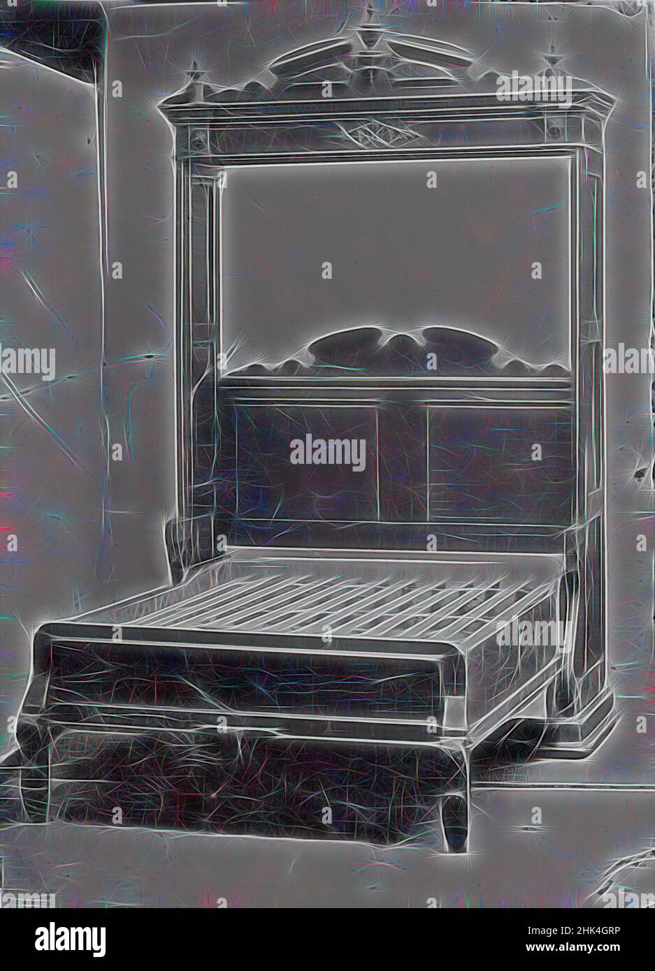 Inspiriert von Higgins Parlor Schrank/Bett, Bett offen, Amerikaner, Tintype, New York, USA, ca. 1870, 4 3/8 x 3 1/8 Zoll, 11,1 x 7,9 cm, 1870, 19th Jahrhundert, Bett, Schlafzimmer, Bettstatt, gebrochene Giebel, Schrank, Schränke, decArts, Dekorative Kunst, frühe Fotografie, Möbel, Versteck, Versteck-Bett, Neu gestaltet von Artotop. Klassische Kunst neu erfunden mit einem modernen Twist. Design von warmen fröhlichen Leuchten der Helligkeit und Lichtstrahl Strahlkraft. Fotografie inspiriert von Surrealismus und Futurismus, umarmt dynamische Energie der modernen Technologie, Bewegung, Geschwindigkeit und Kultur zu revolutionieren Stockfoto