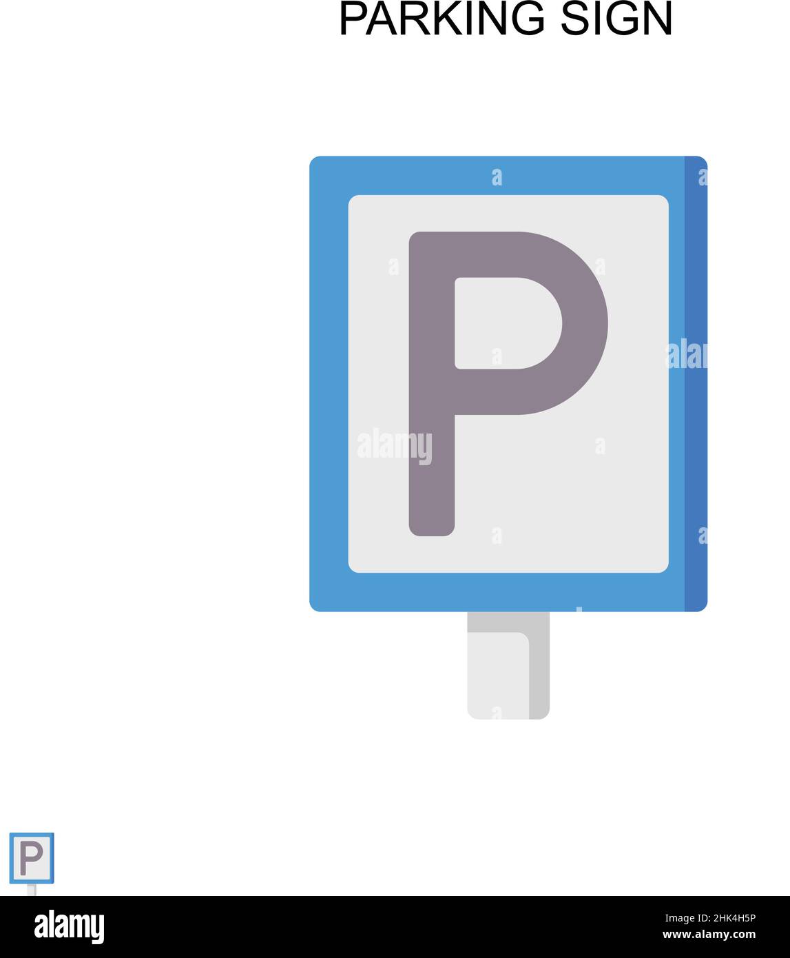 Parkschild einfaches Vektorsymbol. Illustration Symbol Design-Vorlage für Web mobile UI-Element. Stock Vektor