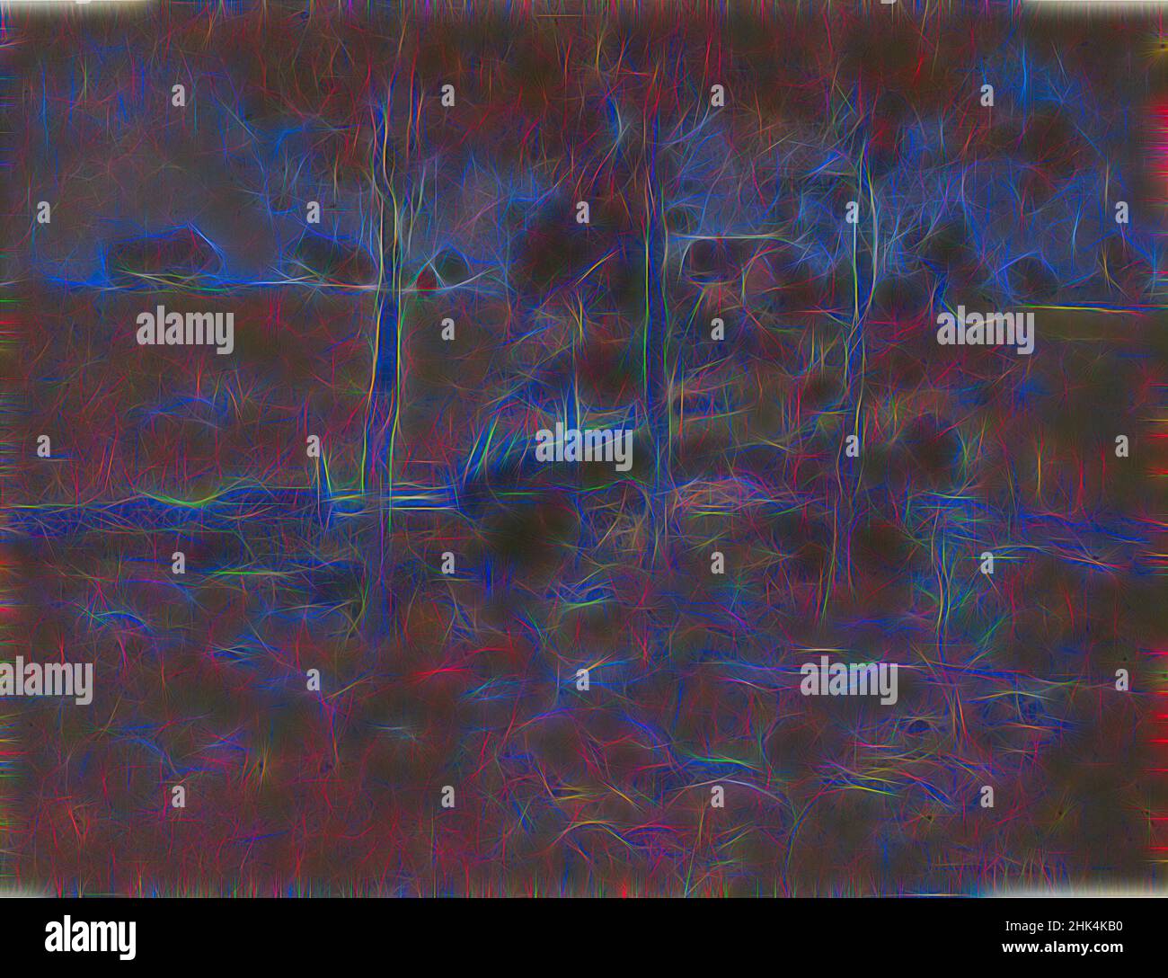 Inspiriert von drei Bäumen, John Henry Twachtman, Amerikaner, 1853-1902, Pastell auf graubraun, Mäßig dickes, mäßig strukturiertes, gewebt Papier mit schwarzen, blauen und roten Fäden., ca. 1888-1895, 14 x 18in., 35,6 x 45,7cm, 19th Jahrhundert, amerikanisch, Amerikanische Gemälde, Scheune, Land, Landschaft, Zeichnung, Neu gestaltet von Artotop. Klassische Kunst neu erfunden mit einem modernen Twist. Design von warmen fröhlichen Leuchten der Helligkeit und Lichtstrahl Strahlkraft. Fotografie inspiriert von Surrealismus und Futurismus, umarmt dynamische Energie der modernen Technologie, Bewegung, Geschwindigkeit und Kultur zu revolutionieren Stockfoto