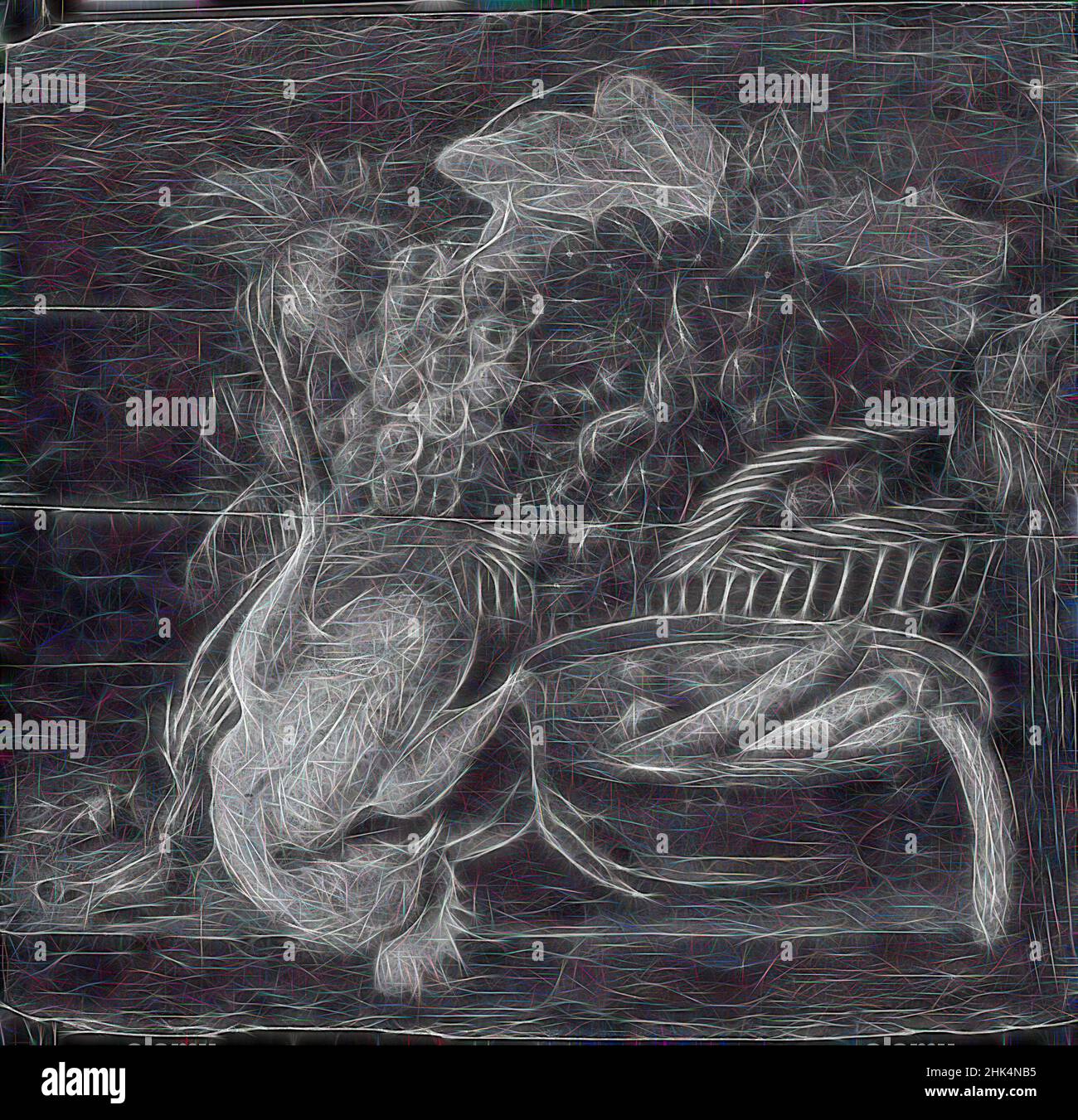 Inspiriert von Still Life - Zupfinisches Huhn, Würstchen, Obst usw., Unbekanntes Holländisch, Gemälde auf Holz, Niederlande, 17th Jahrhundert, 17 5/16 x 18 3/8 Zoll, 44,0 x 46,7 cm, Appetit, tot, Essen, Essen, Essen, Essen und Trinken, Geflügel, Obst, Gourmet, Trauben, Fleisch, Naturmorte, Geflügel, Erzeugnisse, Stillleben, neu erfunden von Artotop. Klassische Kunst neu erfunden mit einem modernen Twist. Design von warmen fröhlichen Leuchten der Helligkeit und Lichtstrahl Strahlkraft. Fotografie inspiriert von Surrealismus und Futurismus, umarmt dynamische Energie der modernen Technologie, Bewegung, Geschwindigkeit und Kultur zu revolutionieren Stockfoto