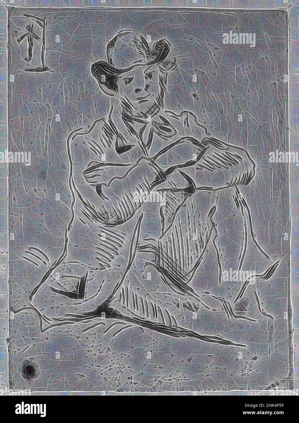 Inspiriert von Guillaumin am Erhängten, Guillaumin au pendu, Paul Cézanne, Französisch, 1839-1906, Radierung auf Büttenpapier, Frankreich, 1873, 6 1/8 x 4 3/4 Zoll, 15,6 x 12 cm, neu erfunden von Artotop. Klassische Kunst neu erfunden mit einem modernen Twist. Design von warmen fröhlichen Leuchten der Helligkeit und Lichtstrahl Strahlkraft. Fotografie inspiriert von Surrealismus und Futurismus, umarmt dynamische Energie der modernen Technologie, Bewegung, Geschwindigkeit und Kultur zu revolutionieren Stockfoto