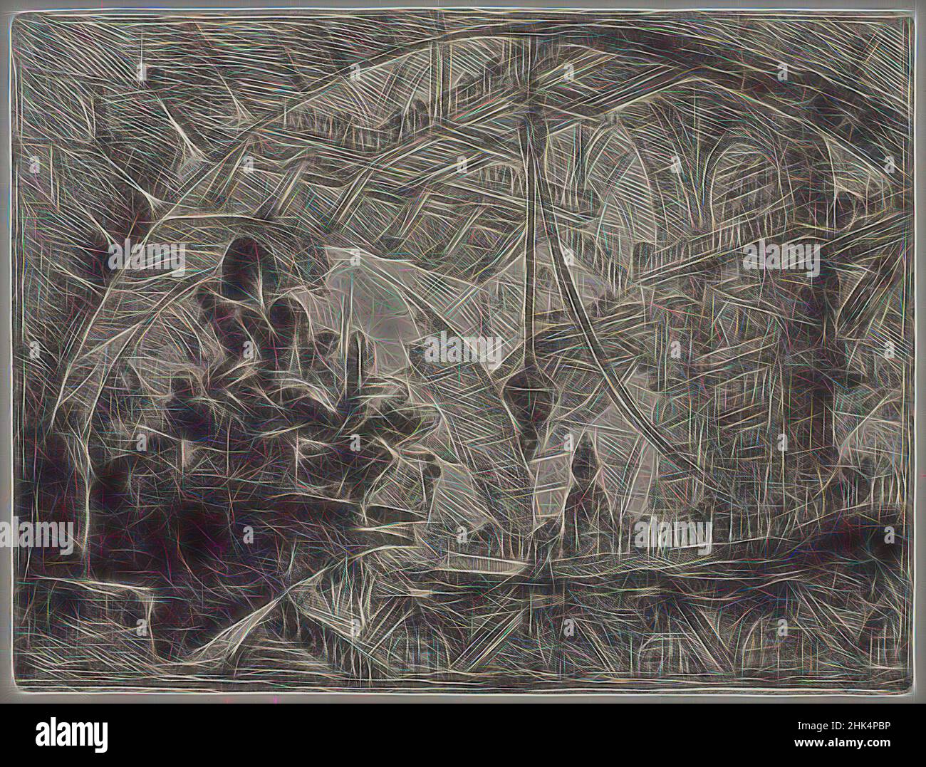Inspiriert von Invenzioni Capric di Carceri; Hind 10, First State of Three, Giovanni Battista Piranesi, italienisch, venezianisch, 1720-1778, Ätzung auf Büttenpapier, ca. 1749, 16 1/4 x 21 5/16 Zoll, 41,2 x 54,2 cm, neu erfunden von Artotop. Klassische Kunst neu erfunden mit einem modernen Twist. Design von warmen fröhlichen Leuchten der Helligkeit und Lichtstrahl Strahlkraft. Fotografie inspiriert von Surrealismus und Futurismus, umarmt dynamische Energie der modernen Technologie, Bewegung, Geschwindigkeit und Kultur zu revolutionieren Stockfoto