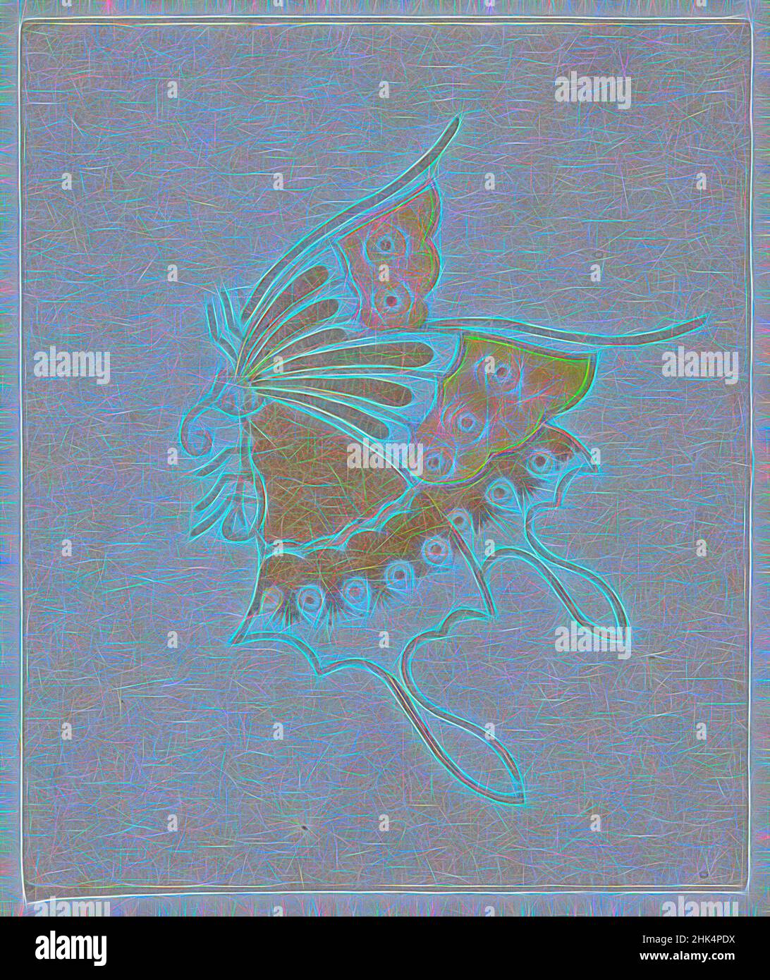 Inspiriert von Egoyomi, Schmetterling, Farbholzschnitt auf Papier, Japan, 18th Jahrhundert, Edo-Zeit, Bild: 3 1/8 x 4 3/16 Zoll, 8 x 10,7 cm, Schmetterling, Namen des Schmetterlings, neu erfunden von Artotop. Klassische Kunst neu erfunden mit einem modernen Twist. Design von warmen fröhlichen Leuchten der Helligkeit und Lichtstrahl Strahlkraft. Fotografie inspiriert von Surrealismus und Futurismus, umarmt dynamische Energie der modernen Technologie, Bewegung, Geschwindigkeit und Kultur zu revolutionieren Stockfoto