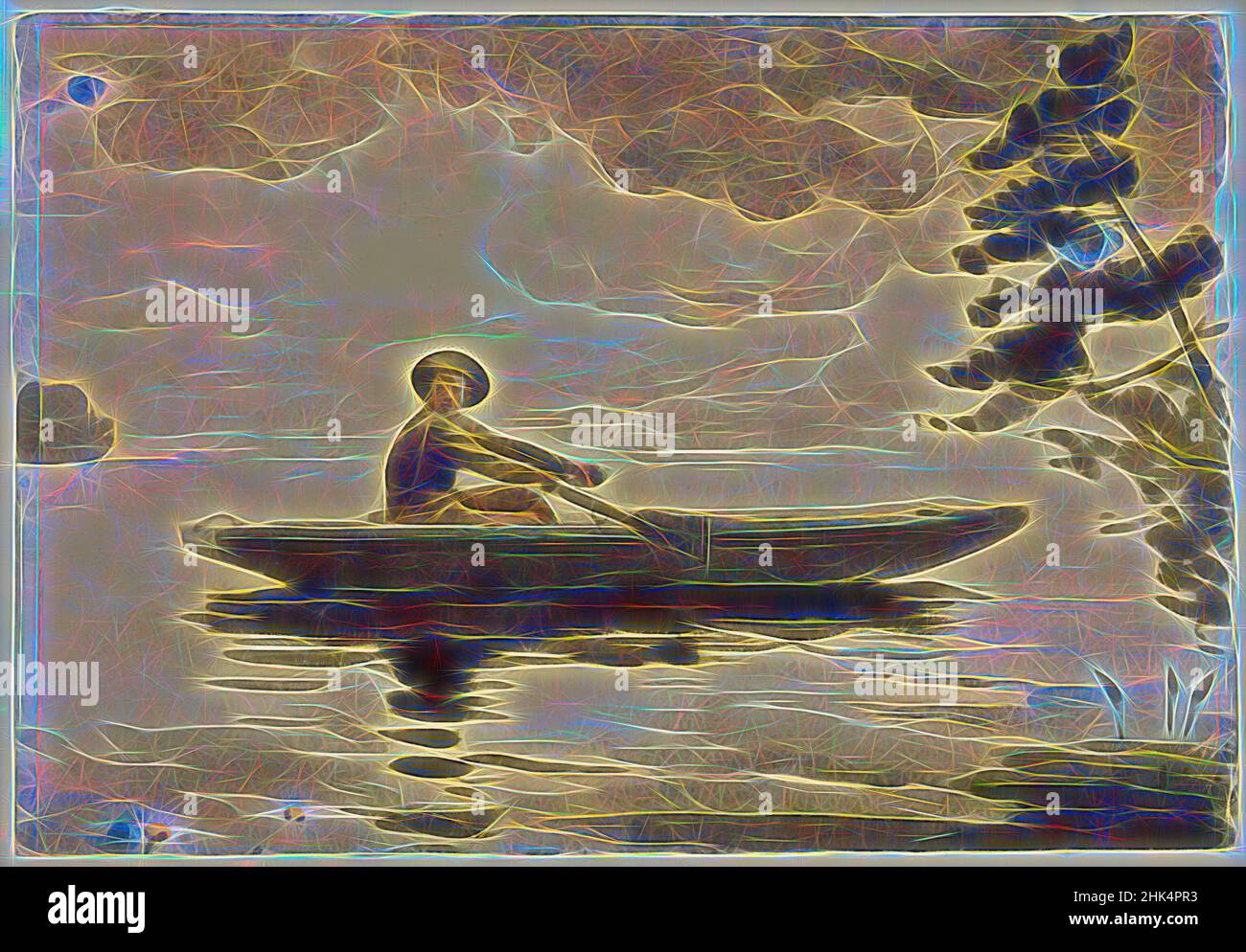 Inspiriert von The Boatman, Winslow Homer, American, 1836-1910, Aquarell mit Graphitstift-Unterzeichnung auf dickem, strukturiertem Wove-Papier, 1891, 13 15/16 x 20 Zoll, 35,4 x 50,8 cm, 19th Jahrhundert, amerikanische Kunst, Boot, Bootsmann, see, ndd8, im Freien, Malerei, Kiefer, placid, rudern, einsam, Einsamkeit, neu erfunden von Artotop. Klassische Kunst neu erfunden mit einem modernen Twist. Design von warmen fröhlichen Leuchten der Helligkeit und Lichtstrahl Strahlkraft. Fotografie inspiriert von Surrealismus und Futurismus, umarmt dynamische Energie der modernen Technologie, Bewegung, Geschwindigkeit und Kultur zu revolutionieren Stockfoto