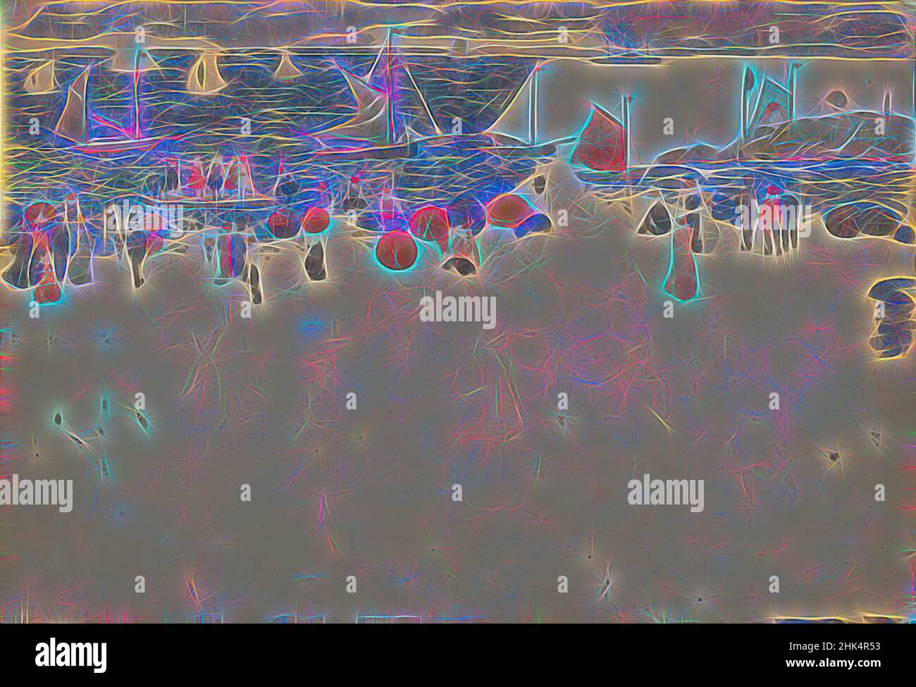 Inspiriert von der Strandszene mit Boats, Maurice Brazil Prendergast, Amerikaner, 1858-1924, Aquarell und Graphit auf Wove-Papier, Nordamerika, ca. 1896-1897, Bettlaken: 14 1/4 x 20 3/4 Zoll, 36,2 x 52,7 cm, Strand, Strandszene, Boote, unvollständig, Menschen, Segelboote, Segel, Sand, Meer, Schwimmen, Unvollendete Arbeit, neu erfunden von Artotop. Klassische Kunst neu erfunden mit einem modernen Twist. Design von warmen fröhlichen Leuchten der Helligkeit und Lichtstrahl Strahlkraft. Fotografie inspiriert von Surrealismus und Futurismus, umarmt dynamische Energie der modernen Technologie, Bewegung, Geschwindigkeit und Kultur zu revolutionieren Stockfoto