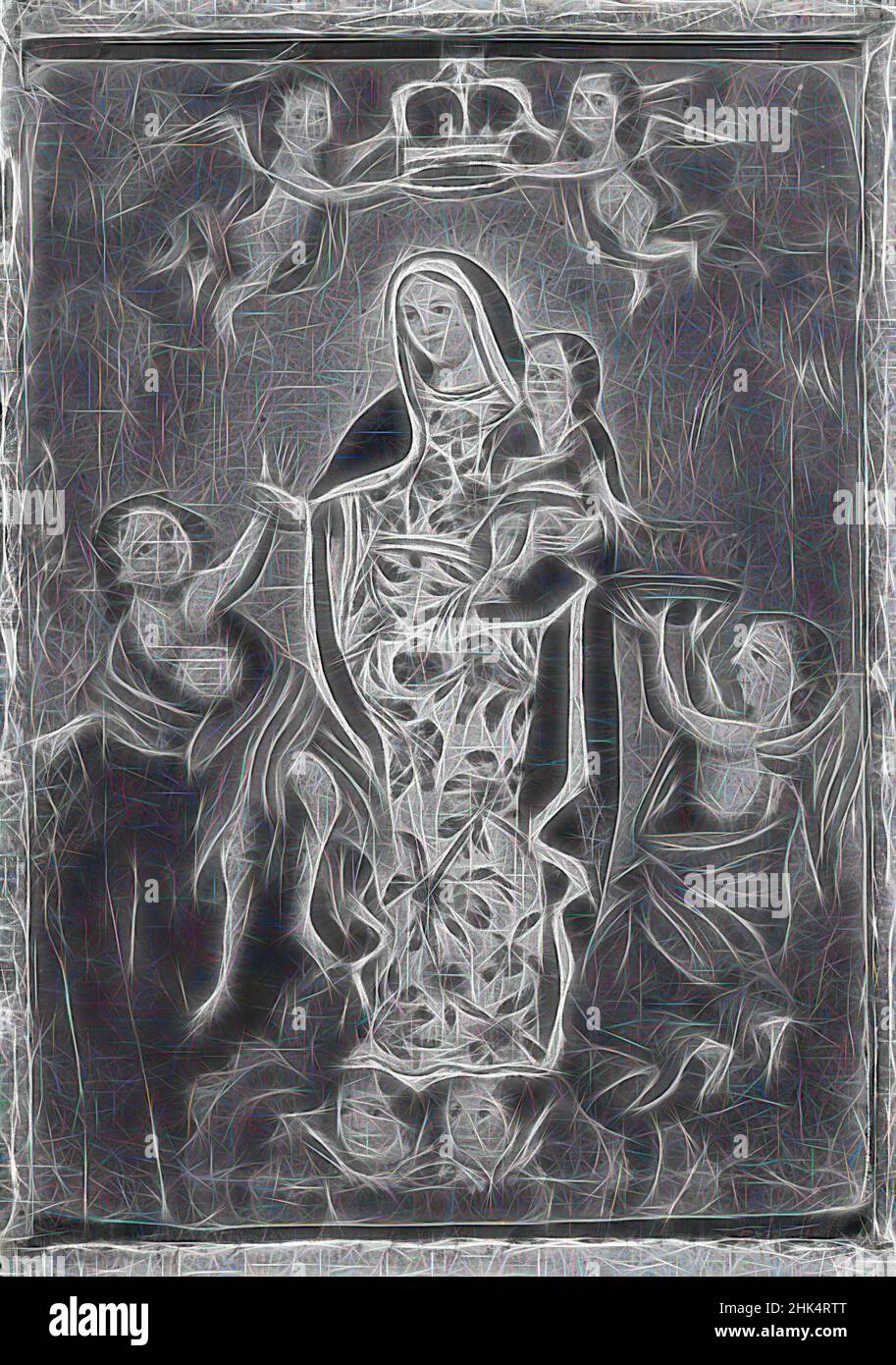 Inspiriert von Nuestra Señora de la Luz, Our Lady of Light, Leinwand, Mexiko, 43 11/16 x 65 3/8 Zoll, 111 x 166 cm, neu gestaltet von Artotop. Klassische Kunst neu erfunden mit einem modernen Twist. Design von warmen fröhlichen Leuchten der Helligkeit und Lichtstrahl Strahlkraft. Fotografie inspiriert von Surrealismus und Futurismus, umarmt dynamische Energie der modernen Technologie, Bewegung, Geschwindigkeit und Kultur zu revolutionieren Stockfoto