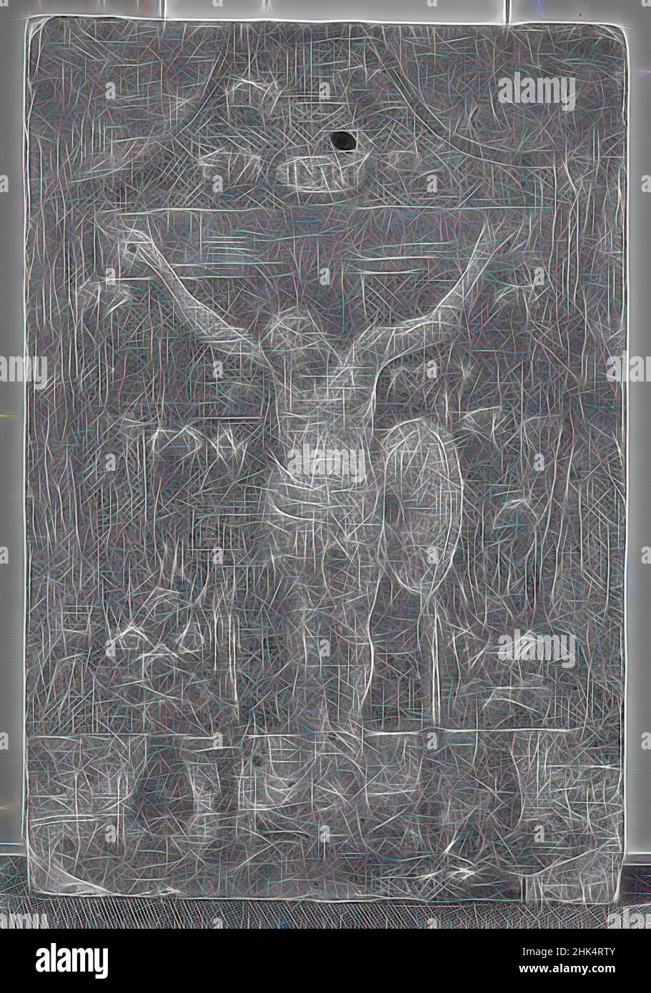 Inspiriert von Crucifijo, Nuestro Senor de Chalma, mexikanisch, 8 x 5 Zoll, 20,3 x 12,7 cm, neu gestaltet von Artotop. Klassische Kunst neu erfunden mit einem modernen Twist. Design von warmen fröhlichen Leuchten der Helligkeit und Lichtstrahl Strahlkraft. Fotografie inspiriert von Surrealismus und Futurismus, umarmt dynamische Energie der modernen Technologie, Bewegung, Geschwindigkeit und Kultur zu revolutionieren Stockfoto