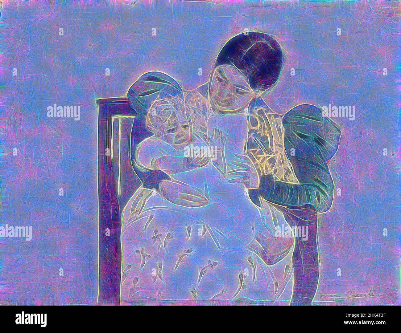 Inspiriert vom barfuß-Kind, Mary Cassatt, Amerikaner, 1844-1926, Farbdruck mit Trockenpunkt und Aquatinta auf cremefarbenem, mitteldickem, mäßig strukturiertem Papier, ca. 1896-1897, Blatt: 13 1/8 x 16 15/16 Zoll, 33,3 x 43 cm, 19th Jahrhundert, amerikanische Kunst, Baby, barfuß, Blond, brünette, Kind, Mary, neu von Artotop. Klassische Kunst neu erfunden mit einem modernen Twist. Design von warmen fröhlichen Leuchten der Helligkeit und Lichtstrahl Strahlkraft. Fotografie inspiriert von Surrealismus und Futurismus, umarmt dynamische Energie der modernen Technologie, Bewegung, Geschwindigkeit und Kultur zu revolutionieren Stockfoto