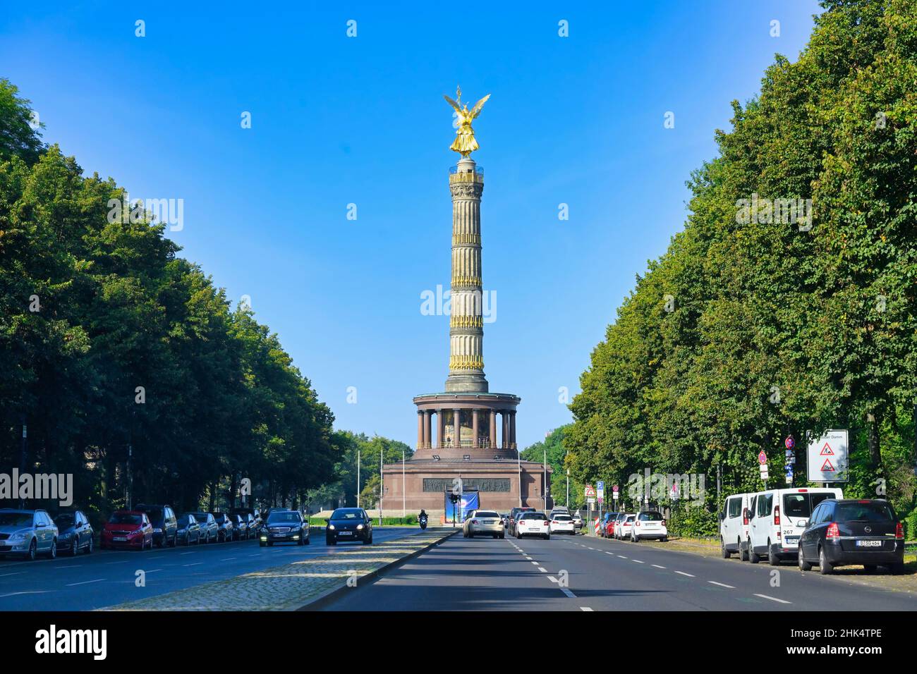 Triumphsäule (Siegessäule) am Großen Stern, Tiergarten, Berlin, Deutschland, Europa Stockfoto