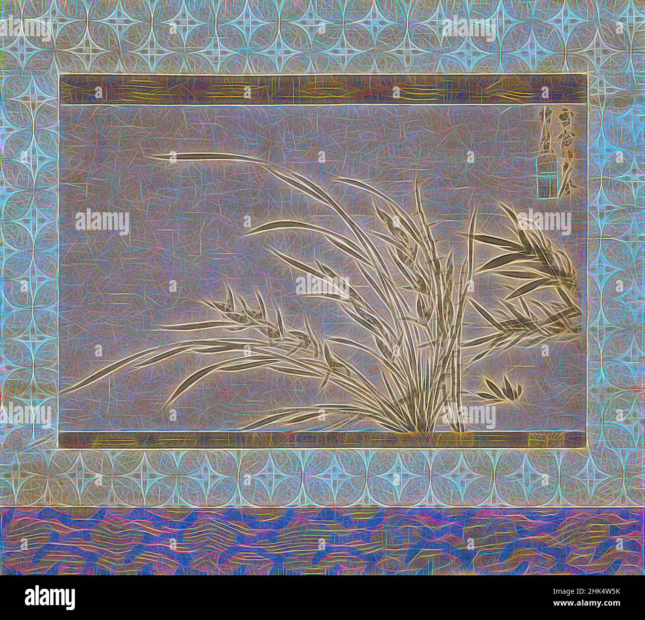 Inspiriert durch Fragment einer Handrolle, die als hängende Schriftrolle montiert ist - Bambus, Orchidee und Thorn, Hsueh Ch'uang, Malerei in Tusche auf Papier, China, 1279-1368, Yuan-Dynastie, Yuan-Dynastie, Bild: 15 3/4 x 25 3/16 Zoll, 40 x 64 cm, Herbst, Ruhe, Fauna, Flora, Blumen, handscroll, Harmonie, japan, Japaner, Neu gestaltet von Artotop. Klassische Kunst neu erfunden mit einem modernen Twist. Design von warmen fröhlichen Leuchten der Helligkeit und Lichtstrahl Strahlkraft. Fotografie inspiriert von Surrealismus und Futurismus, umarmt dynamische Energie der modernen Technologie, Bewegung, Geschwindigkeit und Kultur zu revolutionieren Stockfoto