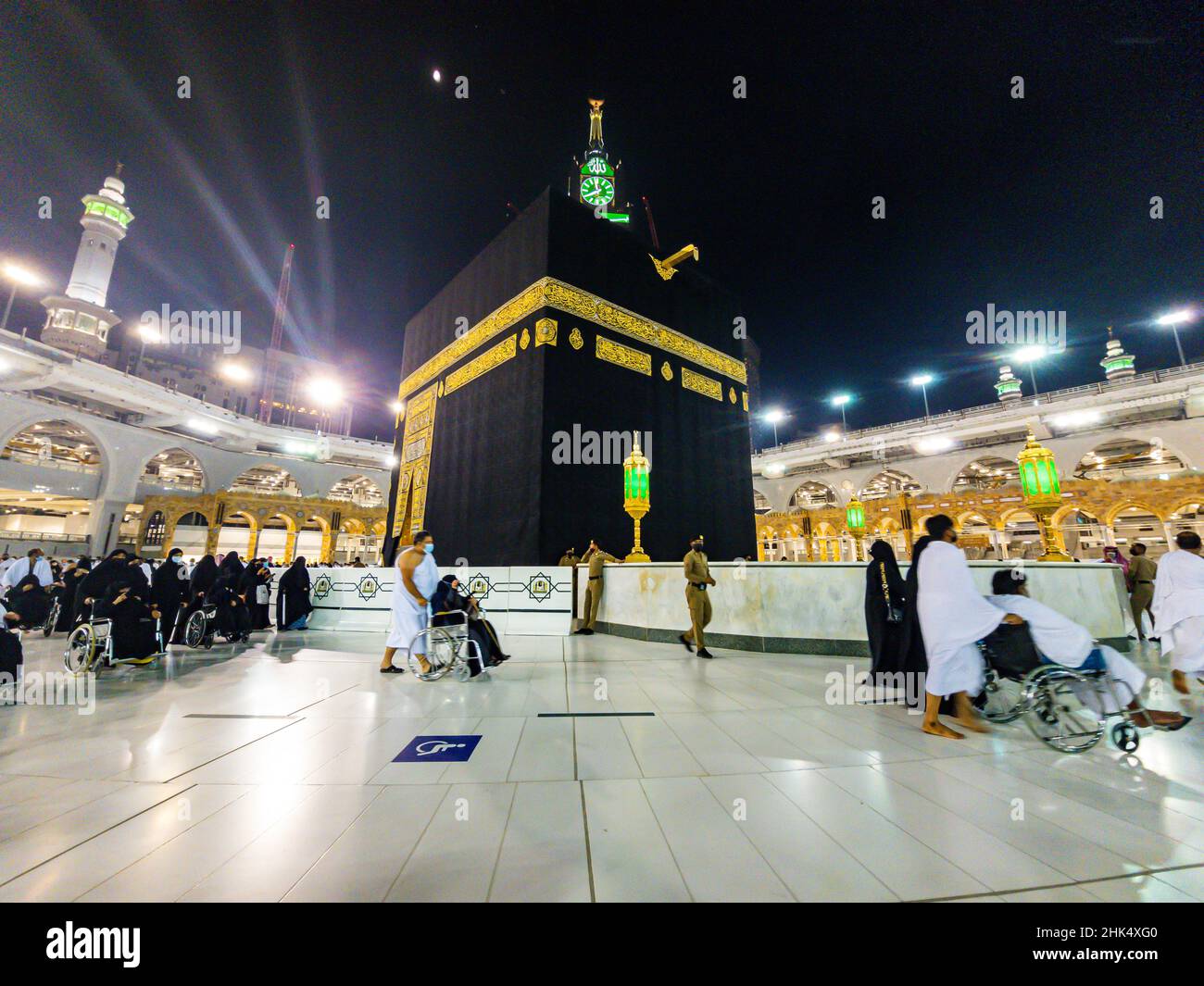 Pilger rund um die Kaaba, die Hadsch, Mekka (Mekka), Königreich Saudi-Arabien, Naher Osten Stockfoto