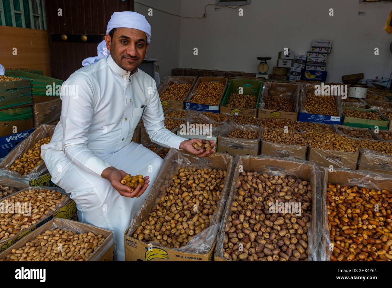 Lokale Daten zum Verkauf, Najran, Königreich Saudi-Arabien, Naher Osten Stockfoto