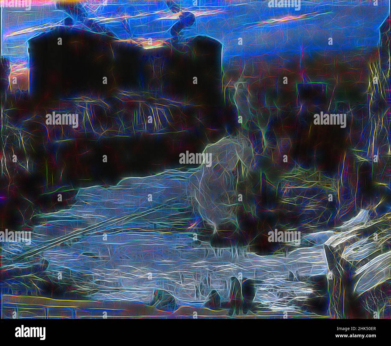 Inspiriert von Pennsylvania Station Grabung, George Wesley Bellows, Amerikaner, 1882-1925, Öl auf Leinwand, Ca. 1907-1908, 31 3/16 x 38 1/4 Zoll, 79,2 x 97,1 cm, amerikanischer Realismus, Architektur, Ash Can School, Billow, Blau, ca. 1907-1908, Tiefbau, Bau, Graben, dramatisch, Früh, historisch, neu erfunden von Artotop. Klassische Kunst neu erfunden mit einem modernen Twist. Design von warmen fröhlichen Leuchten der Helligkeit und Lichtstrahl Strahlkraft. Fotografie inspiriert von Surrealismus und Futurismus, umarmt dynamische Energie der modernen Technologie, Bewegung, Geschwindigkeit und Kultur zu revolutionieren Stockfoto