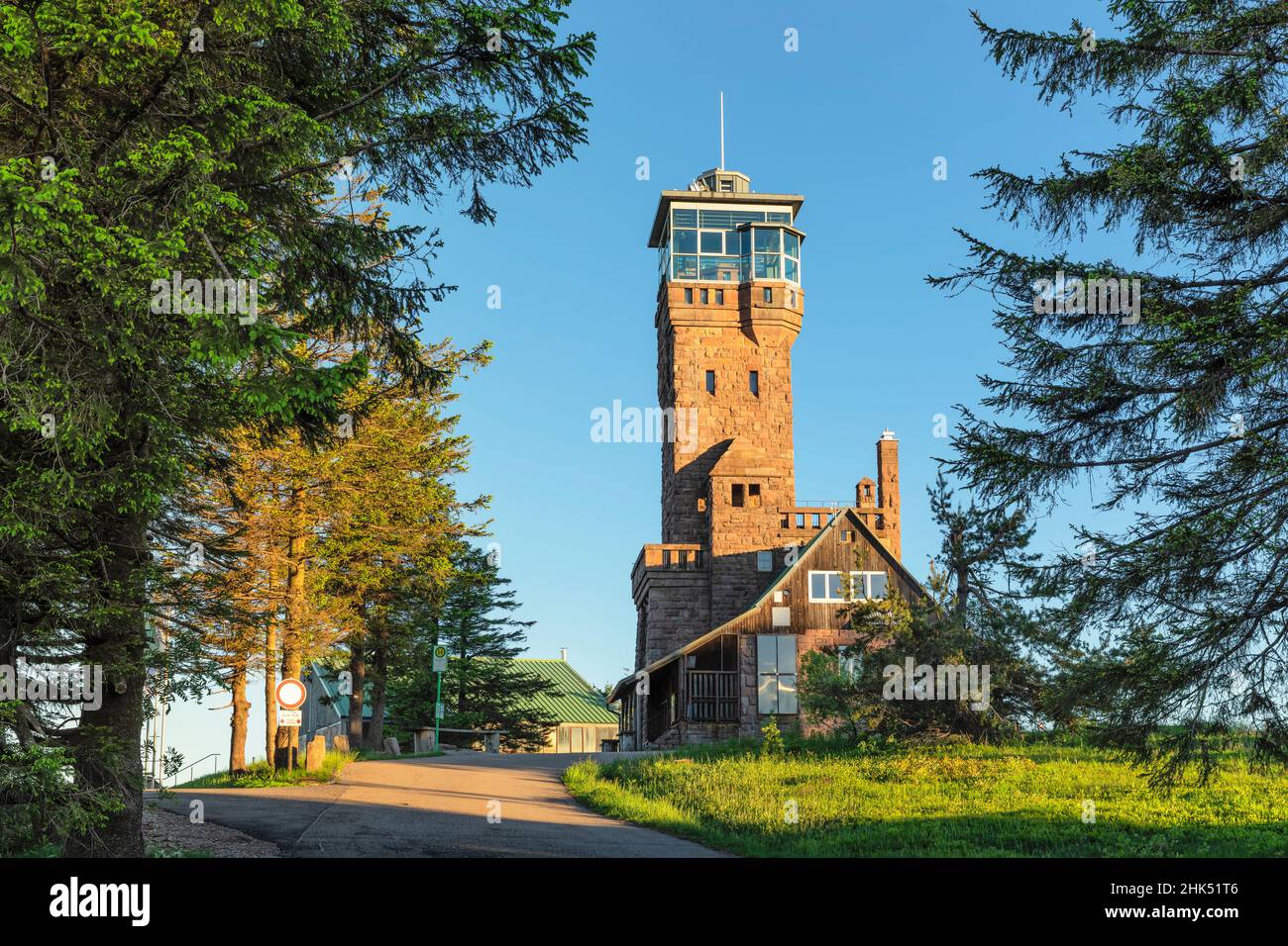 Hornisgrindeturm am Hornisgrinde-Berg, Nationalpark Schwarzwald, Baden-Württemberg, Deutschland, Europa Stockfoto