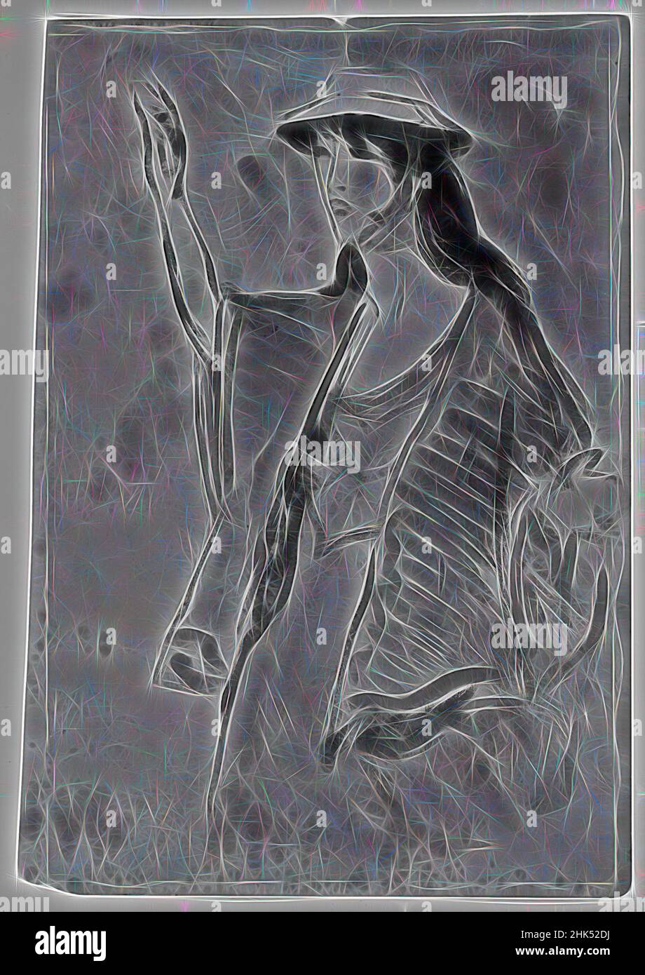 Inspiriert von einer Frau mit erhobener Hand, Robert Henri, Amerikaner, 1865-1929, Aquarell und Graphit auf Papier, n.d., Blatt, leicht unregelmäßig: 12 7/16 x 9 3/4 Zoll, 31,6 x 24,8 cm, neu erfunden von Artotop. Klassische Kunst neu erfunden mit einem modernen Twist. Design von warmen fröhlichen Leuchten der Helligkeit und Lichtstrahl Strahlkraft. Fotografie inspiriert von Surrealismus und Futurismus, umarmt dynamische Energie der modernen Technologie, Bewegung, Geschwindigkeit und Kultur zu revolutionieren Stockfoto