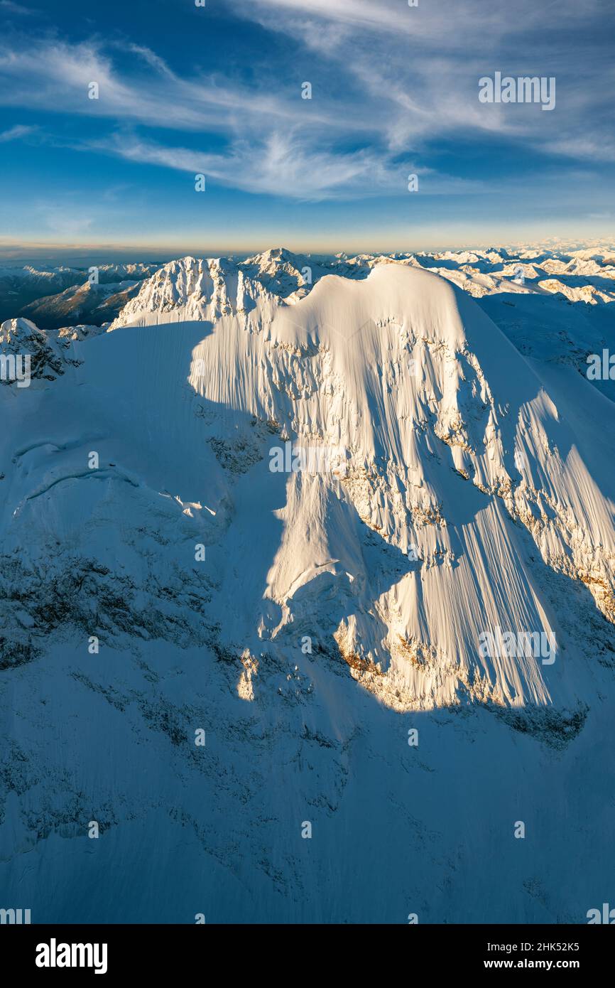 Luftaufnahme des Engadins, Kanton Graubünden, Schweizer Alpen, Schweiz, Europa Stockfoto