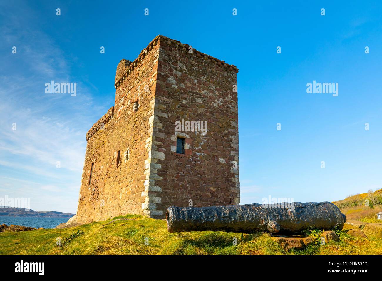 Portencross Castle, North Ayrshire, Schottland, Vereinigtes Königreich, Europa Stockfoto