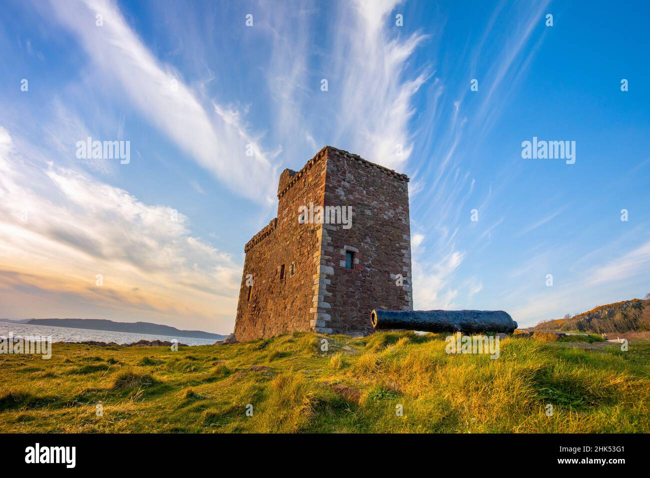 Portencross Castle, North Ayrshire, Schottland, Vereinigtes Königreich, Europa Stockfoto