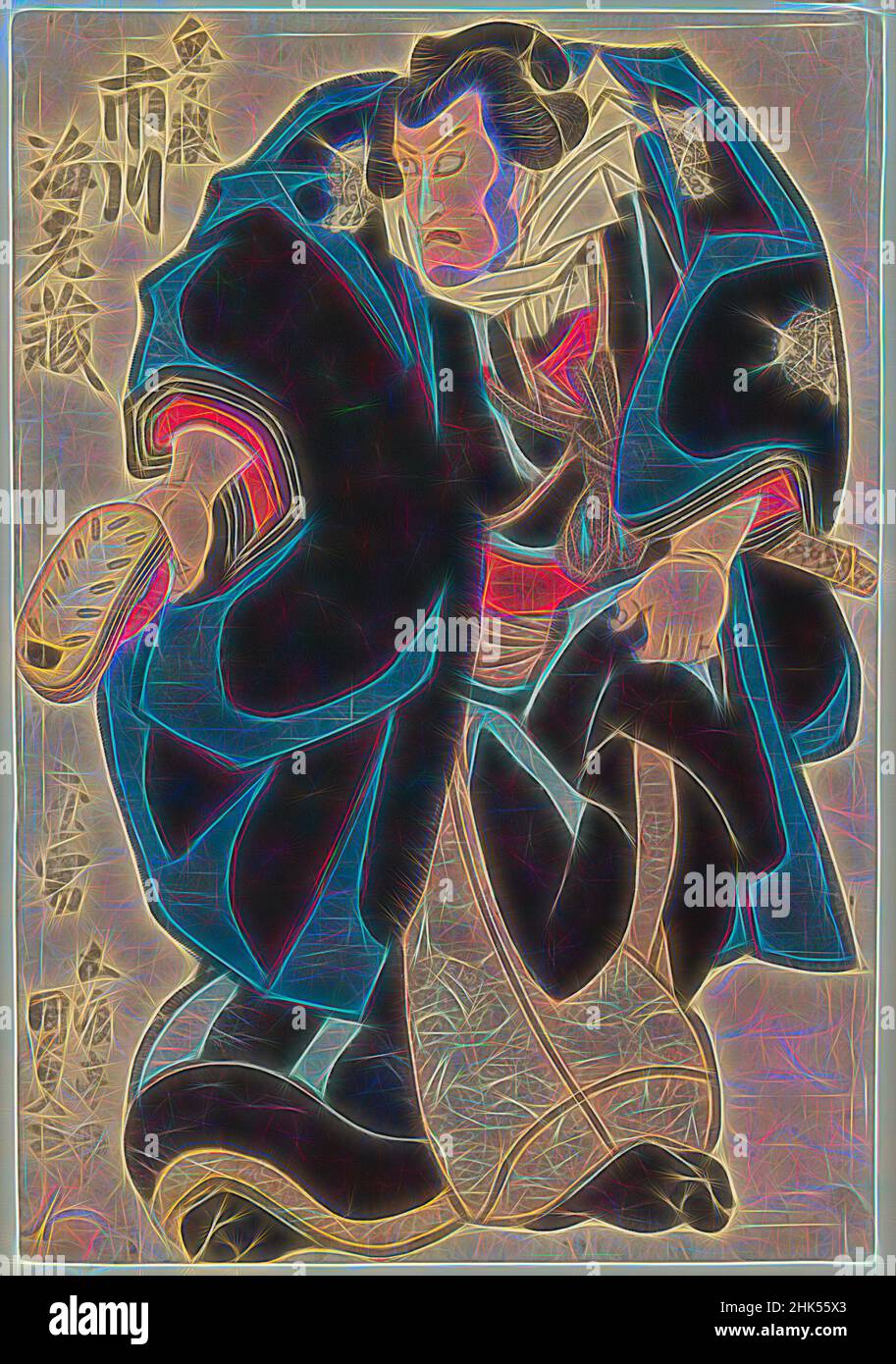 Inspiriert von Schauspieler Ichikawa Ebizō V, Utagawa Kunisada, Toyokuni III, Japanisch, 1786-1865, Farbholzschnitt auf Papier, Japan, 1840-1849, Edo-Periode, 14 3/8 x 10 Zoll, 36,5 x 25,4 cm, Schauspielerei, Schauspieler, Charakter, Kostüm, Edo-Periode, Japan, Japanisch, Kabuki, Poesie, Samurai, Bühne, Theater, Ukiyo-e, neu erfunden von Artotop. Klassische Kunst neu erfunden mit einem modernen Twist. Design von warmen fröhlichen Leuchten der Helligkeit und Lichtstrahl Strahlkraft. Fotografie inspiriert von Surrealismus und Futurismus, umarmt dynamische Energie der modernen Technologie, Bewegung, Geschwindigkeit und Kultur zu revolutionieren Stockfoto