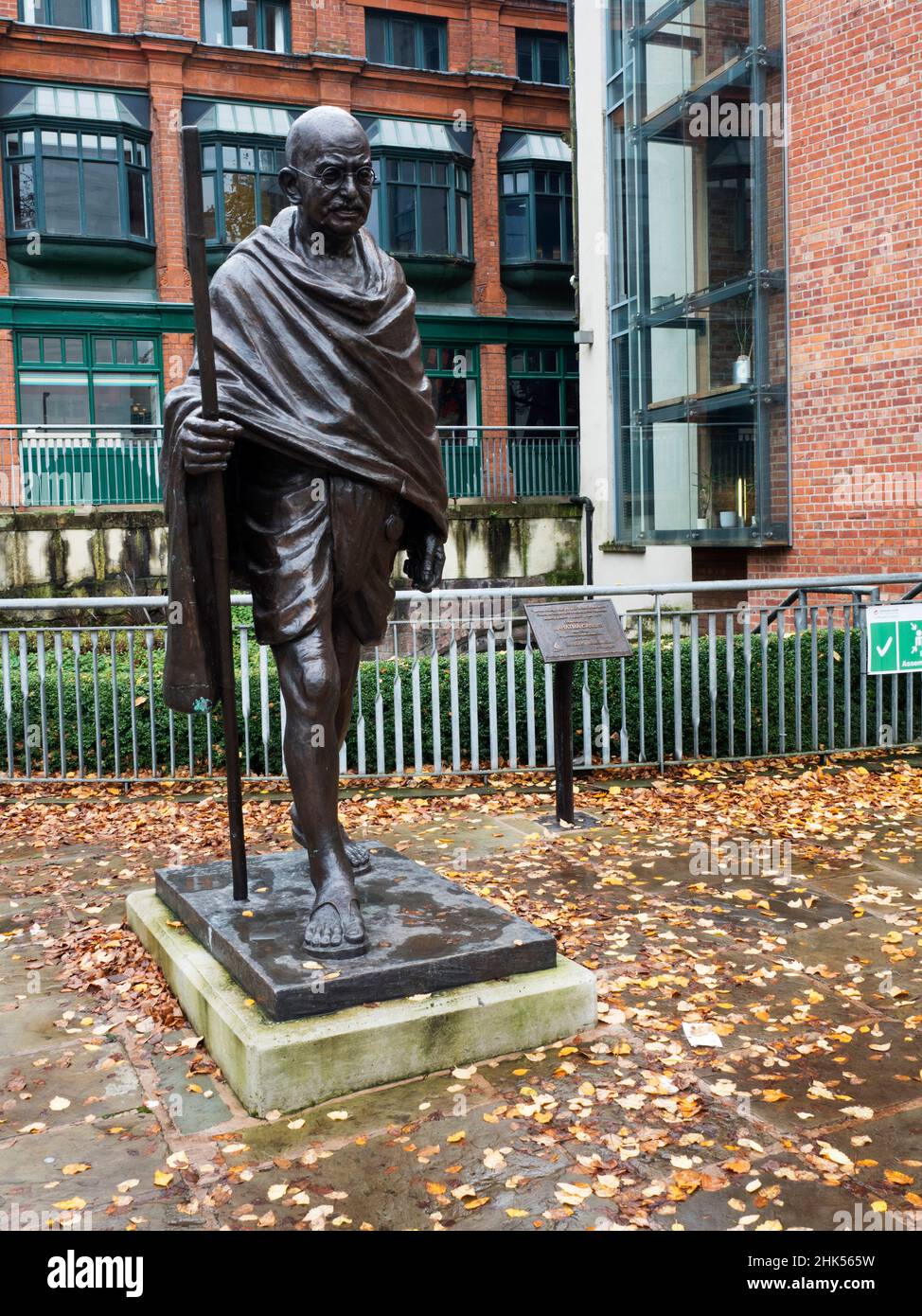 Mahatma Gandhi Statue, Manchester, England, Vereinigtes Königreich, Europa Stockfoto